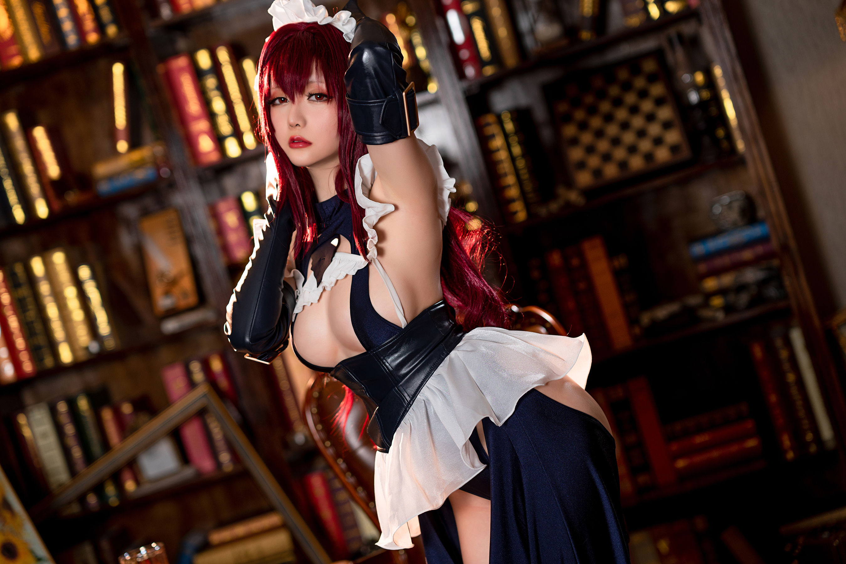 Coser小姐姐星之迟迟 – 情人节 斯卡哈 Cosplay-第27张