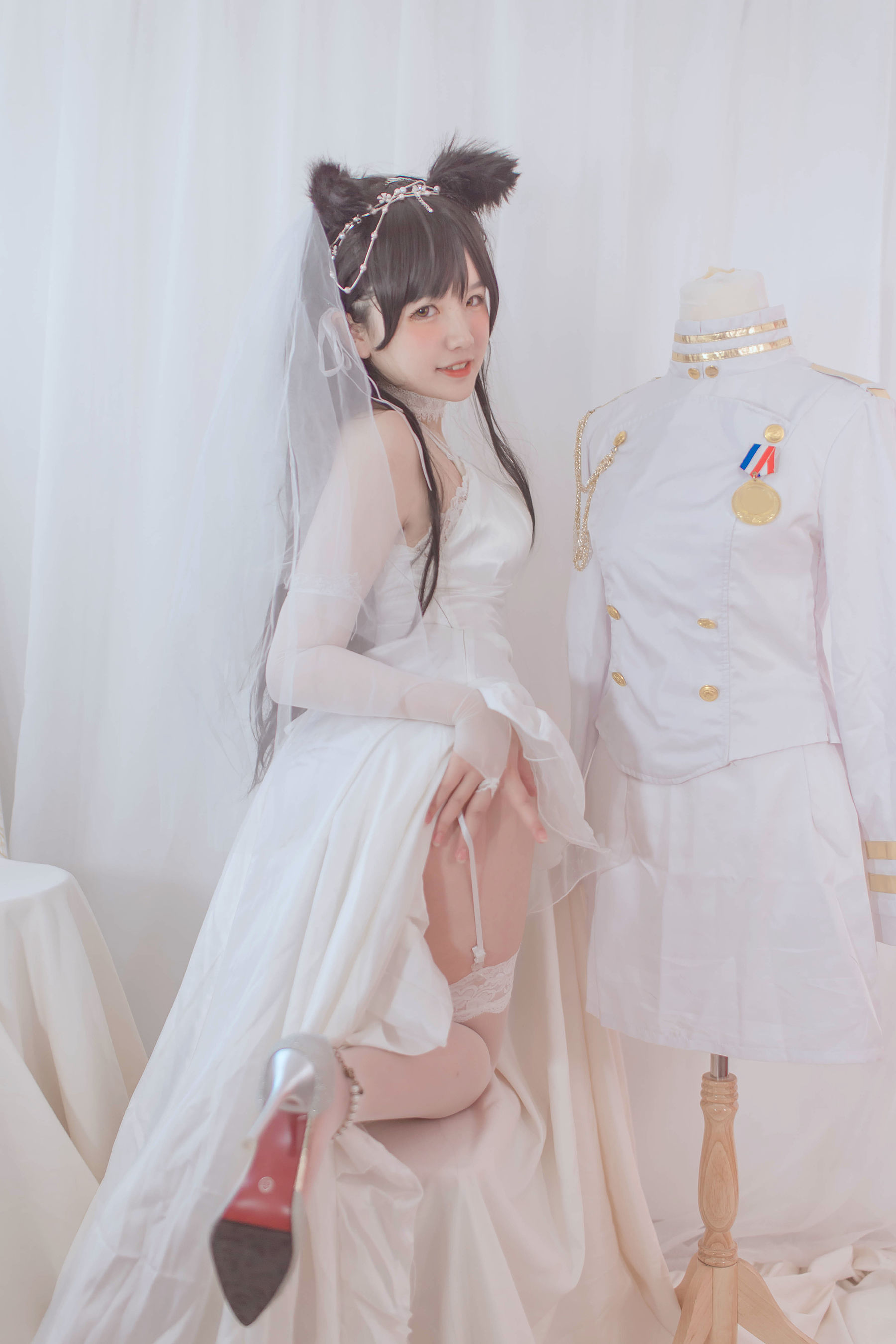 阿半今天很开心 – 爱宕婚纱 Cosplay-第20张