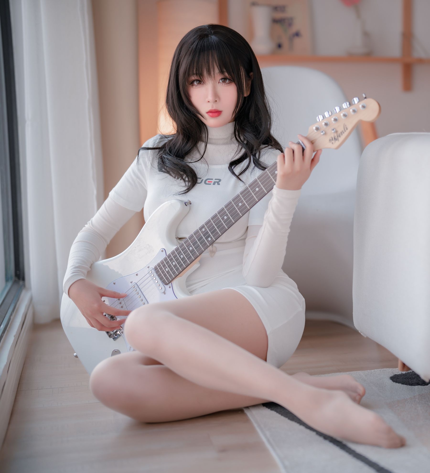 轩萧学姐 – 吉他妹妹 肉丝套 Cosplay-第23张
