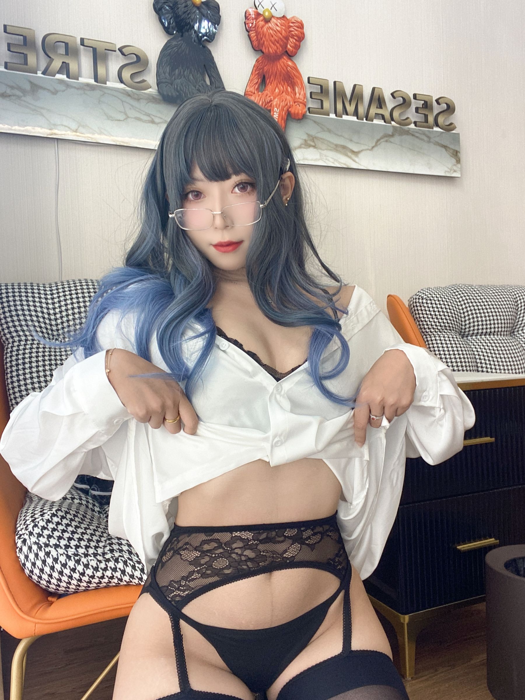 动漫博主Money冷冷 – 白衬衫 Cosplay-第57张