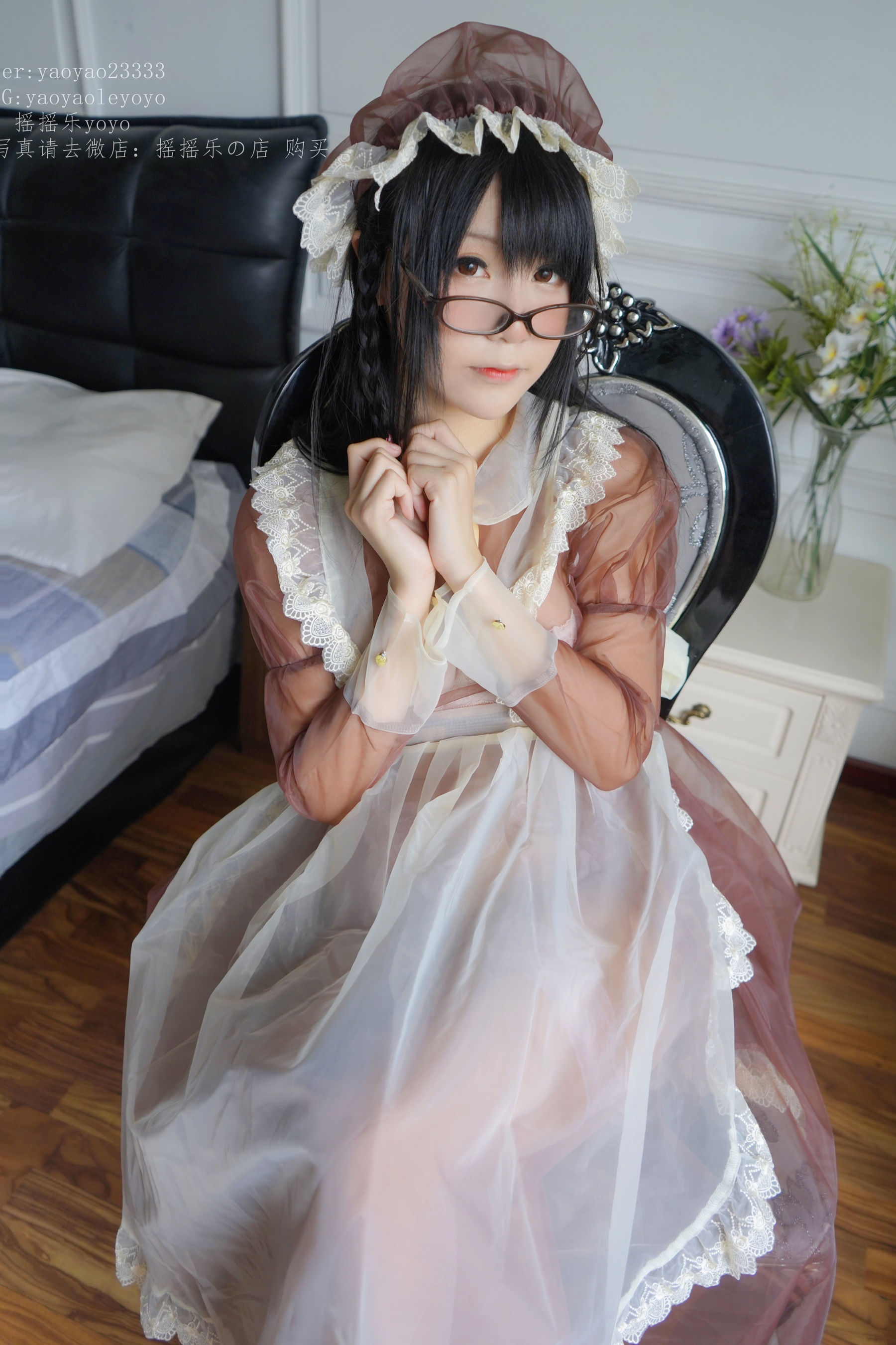 [萝莉COS] 摇摇乐yoyo – 咖啡色女仆 Cosplay-第22张
