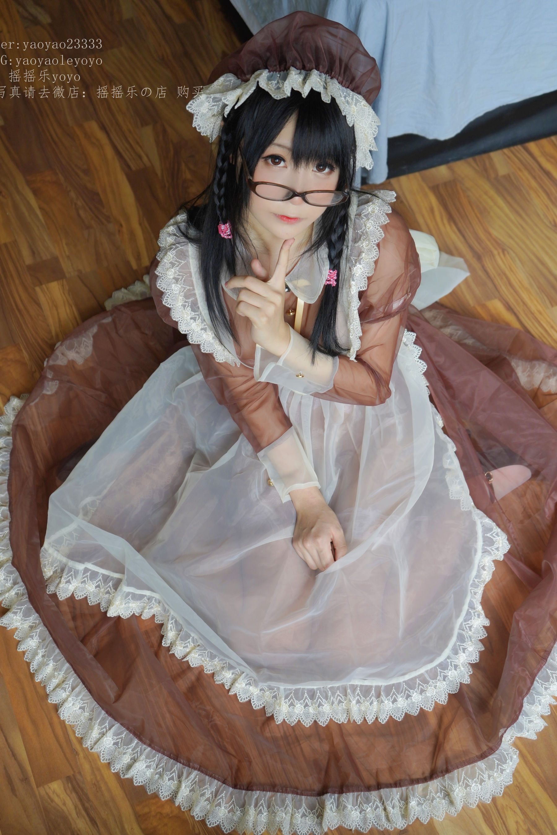 [萝莉COS] 摇摇乐yoyo – 咖啡色女仆 Cosplay-第27张