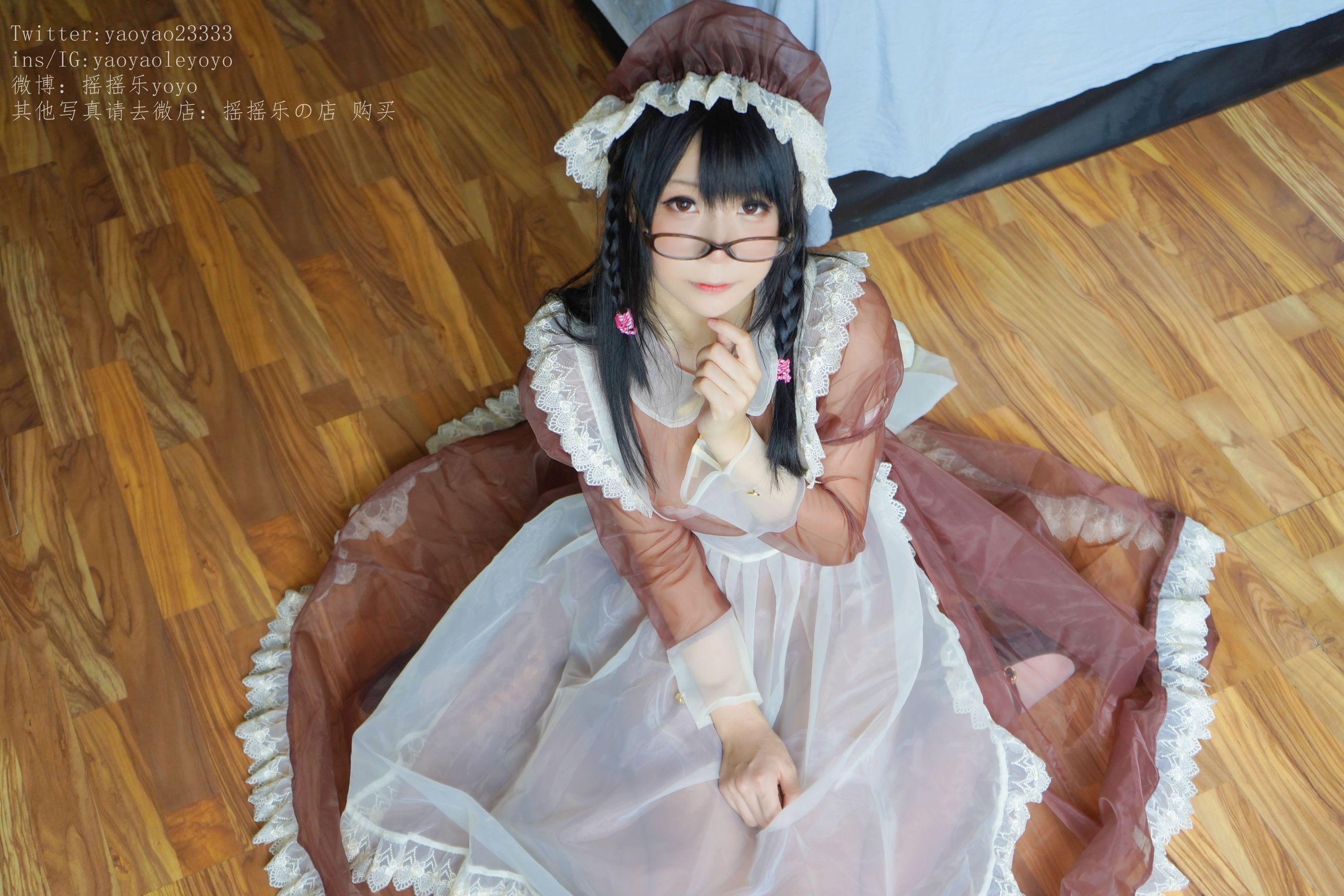 [萝莉COS] 摇摇乐yoyo – 咖啡色女仆 Cosplay-第32张