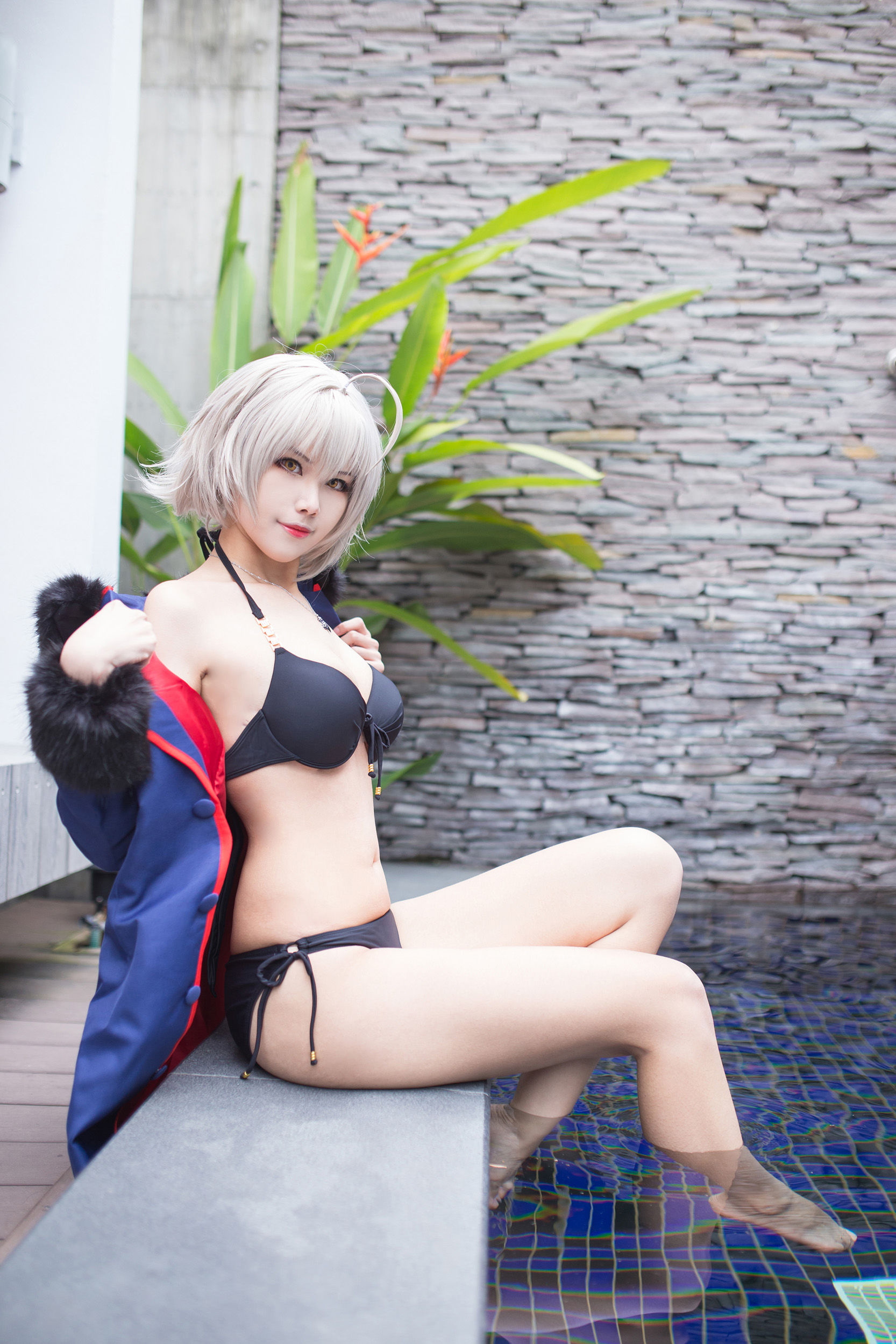 Coser萱-KaYa – 黑贞 黑呆毛下着 Cosplay-第23张