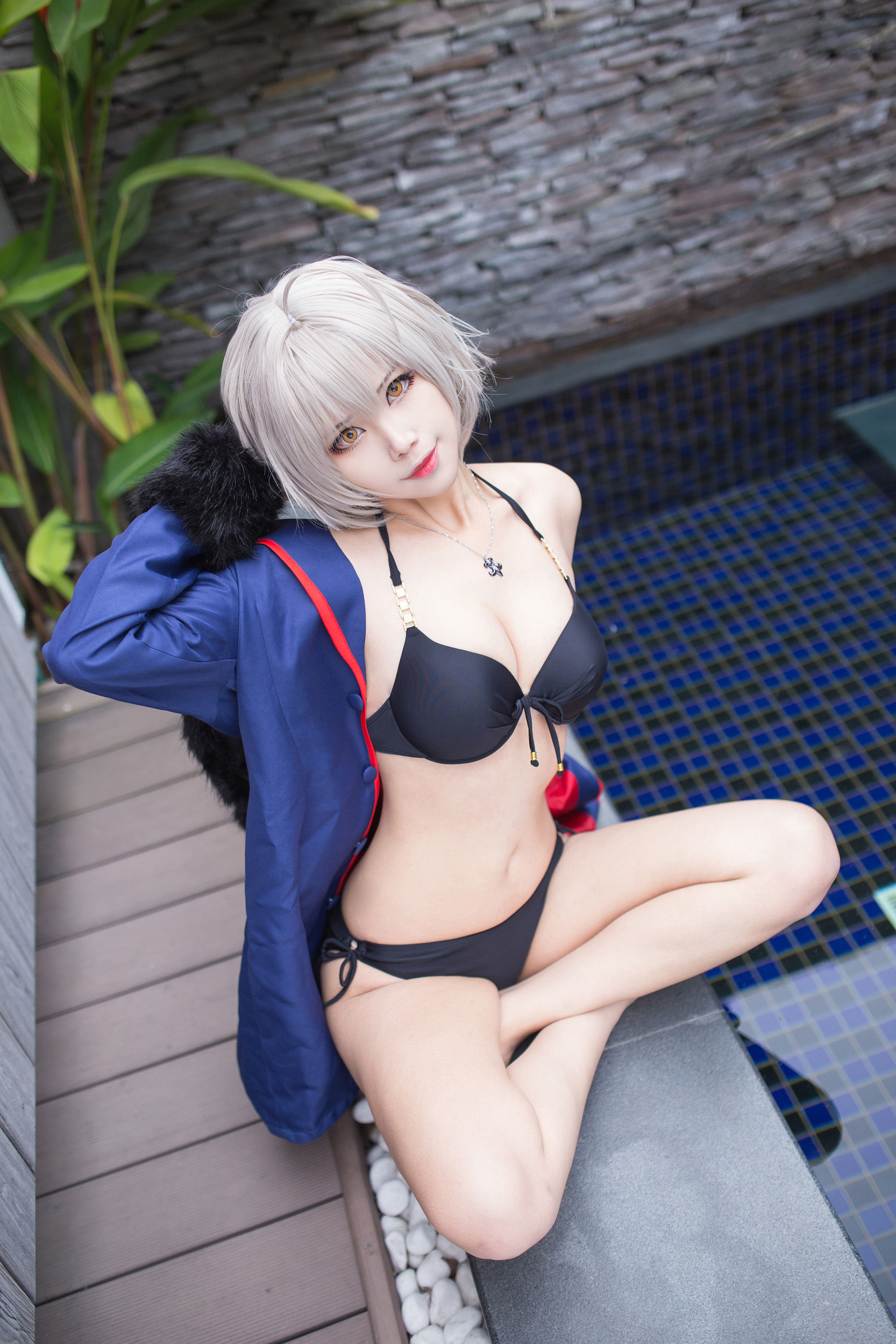Coser萱-KaYa – 黑贞 黑呆毛下着 Cosplay-第27张