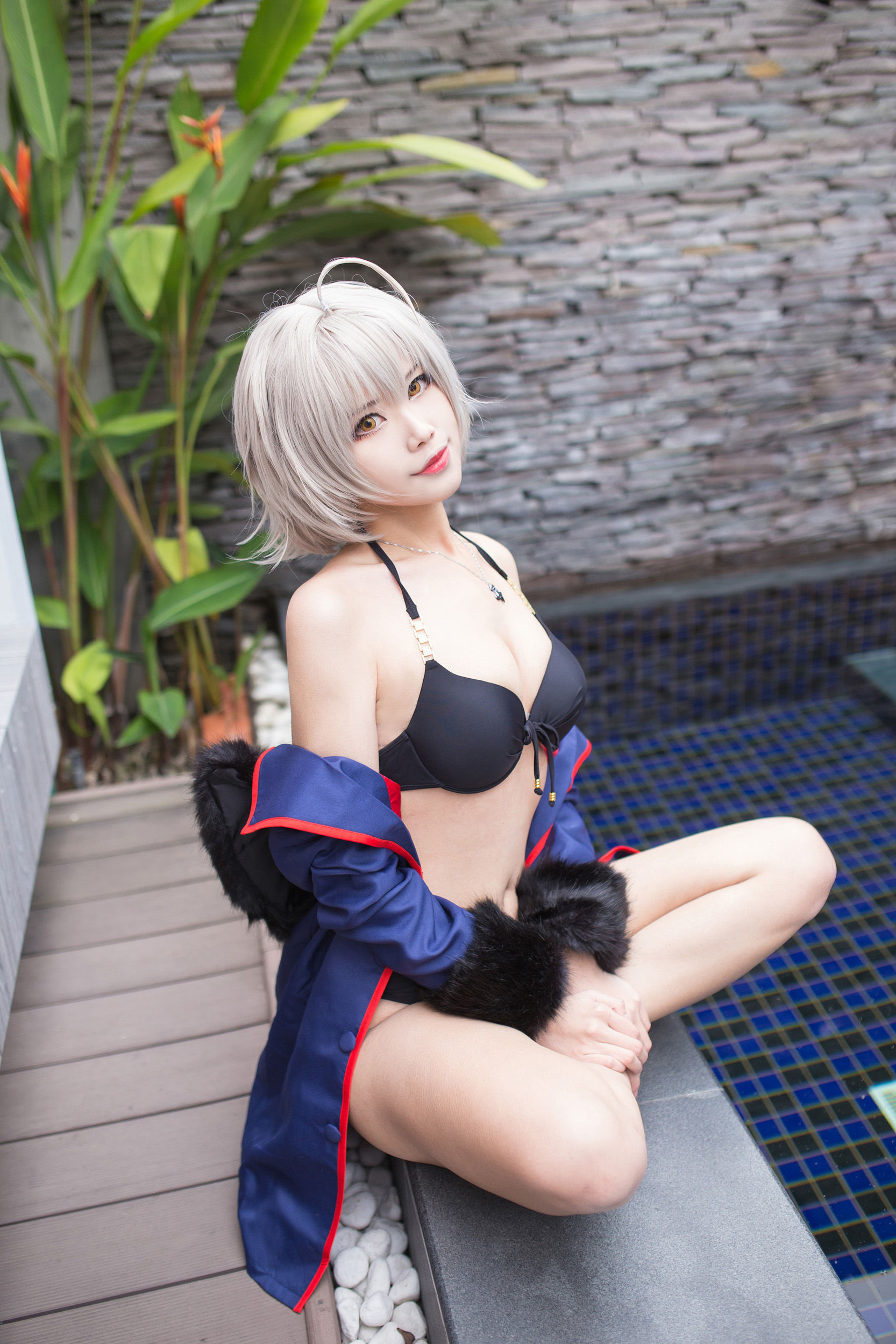 Coser萱-KaYa – 黑贞 黑呆毛下着 Cosplay-第32张
