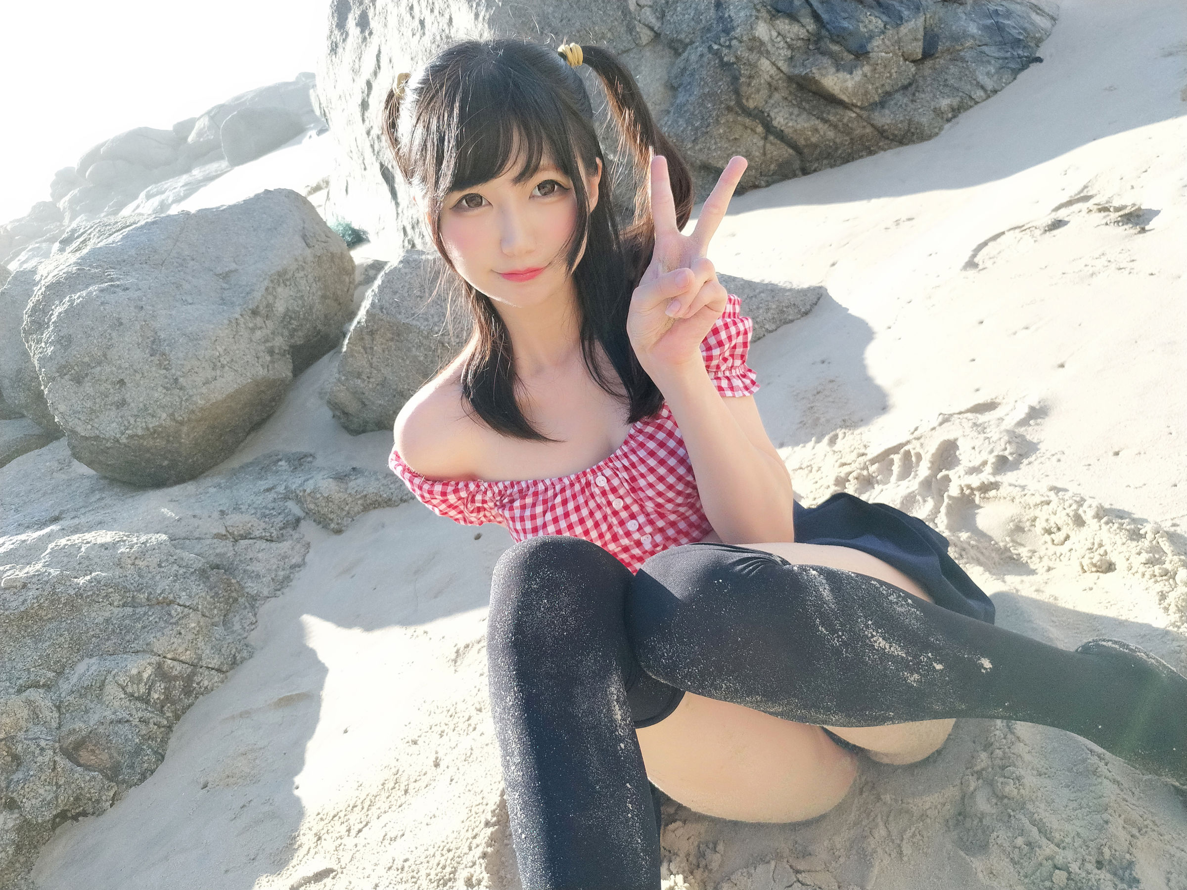 NAGISA魔物喵 – 海岛旅行自拍 Cosplay-第47张