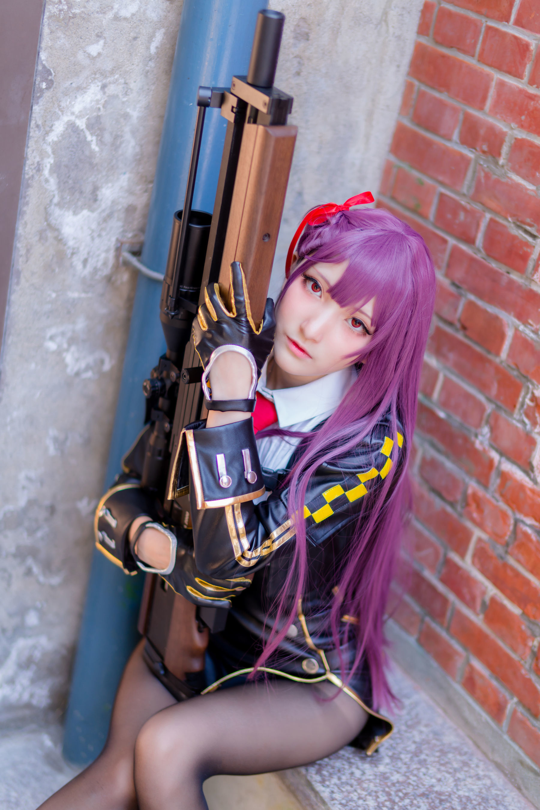 [Fantasy Factory] 小丁Cosplay – 黑丝 黑胶 女杀手 Cosplay-第19张