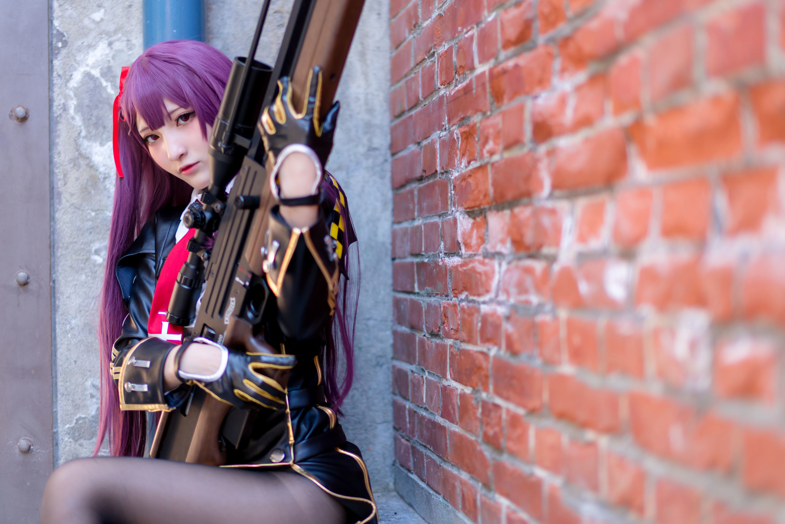 [Fantasy Factory] 小丁Cosplay – 黑丝 黑胶 女杀手 Cosplay-第20张