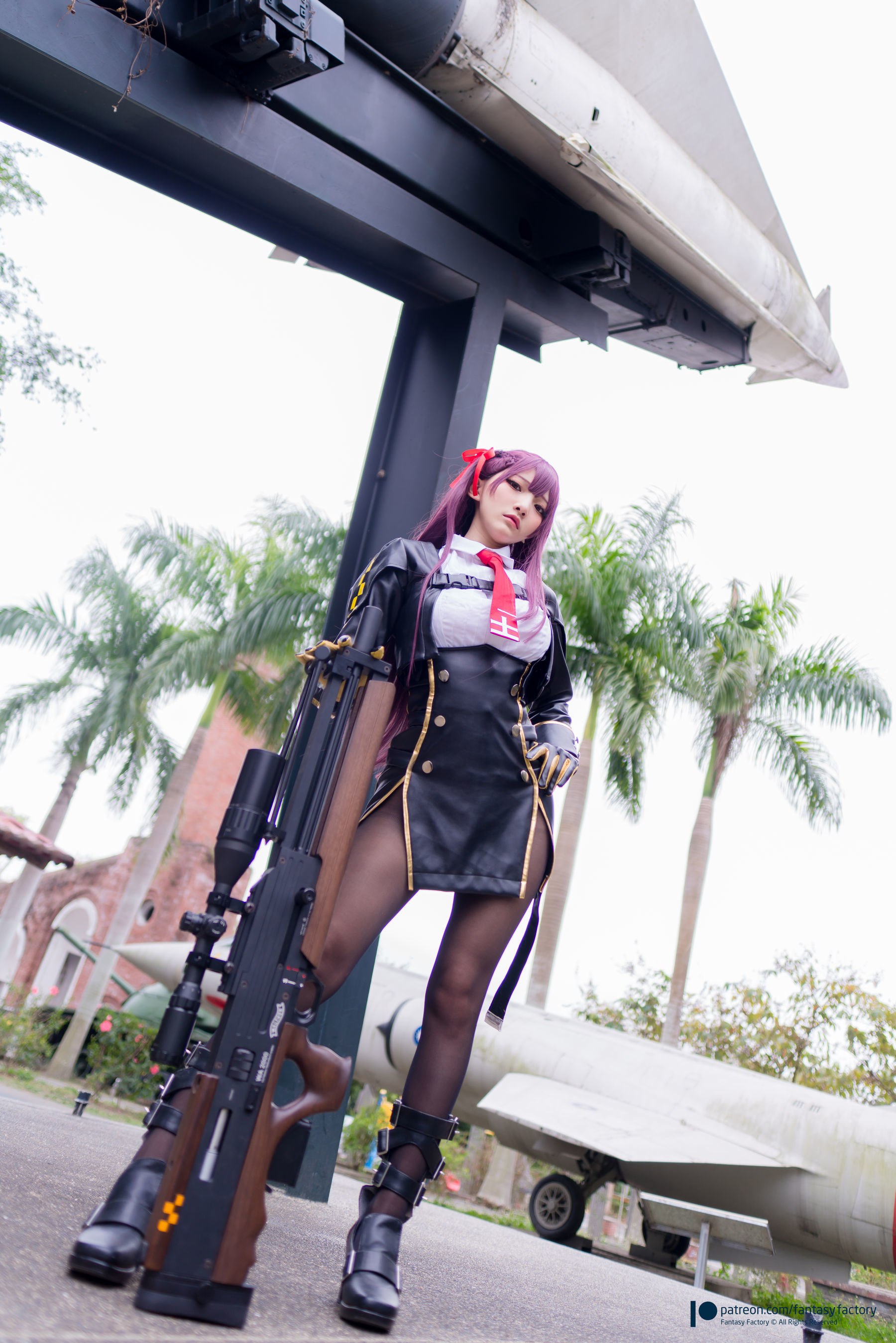 [Fantasy Factory] 小丁Cosplay – 黑丝 黑胶 女杀手 Cosplay-第23张