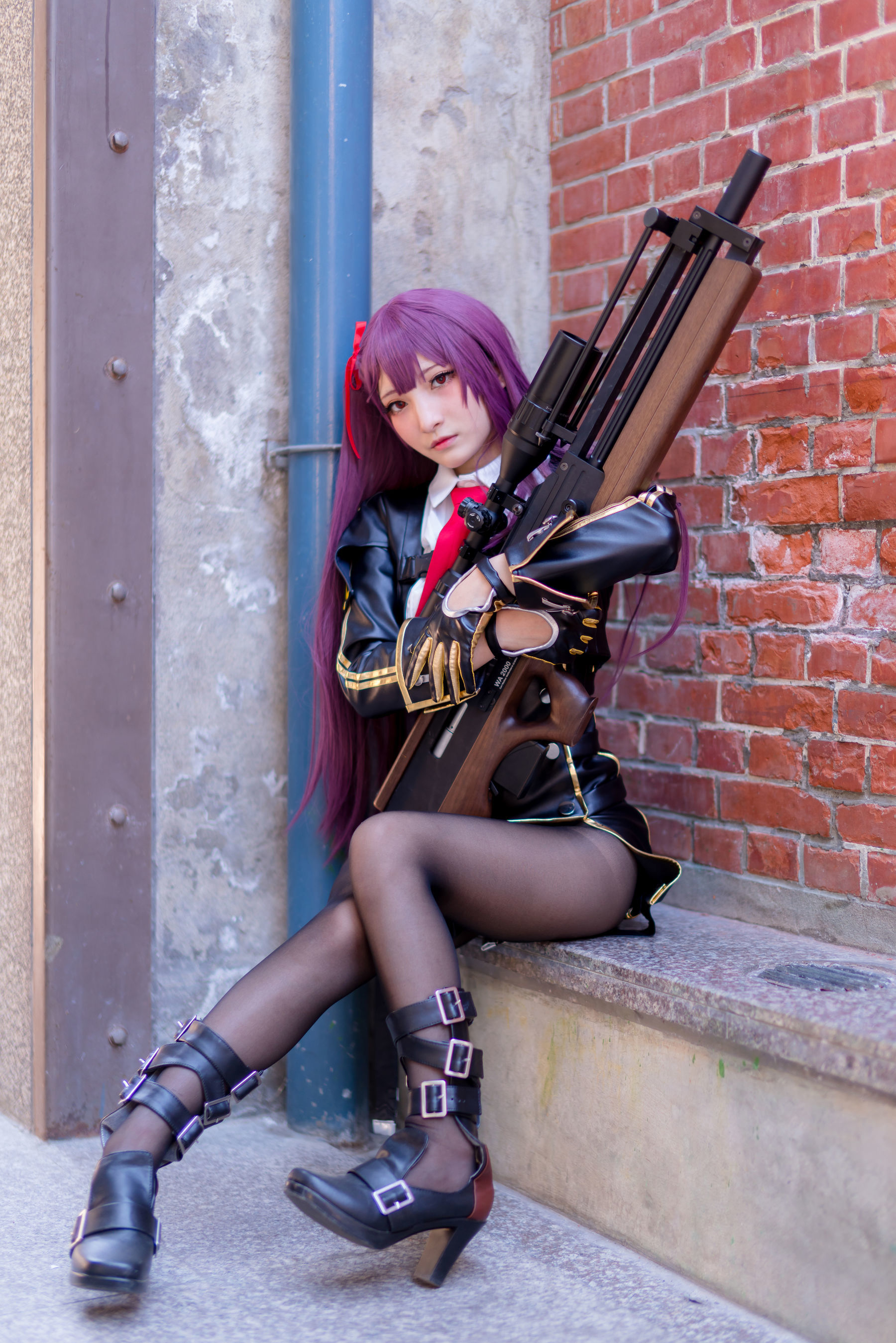 [Fantasy Factory] 小丁Cosplay – 黑丝 黑胶 女杀手 Cosplay-第24张