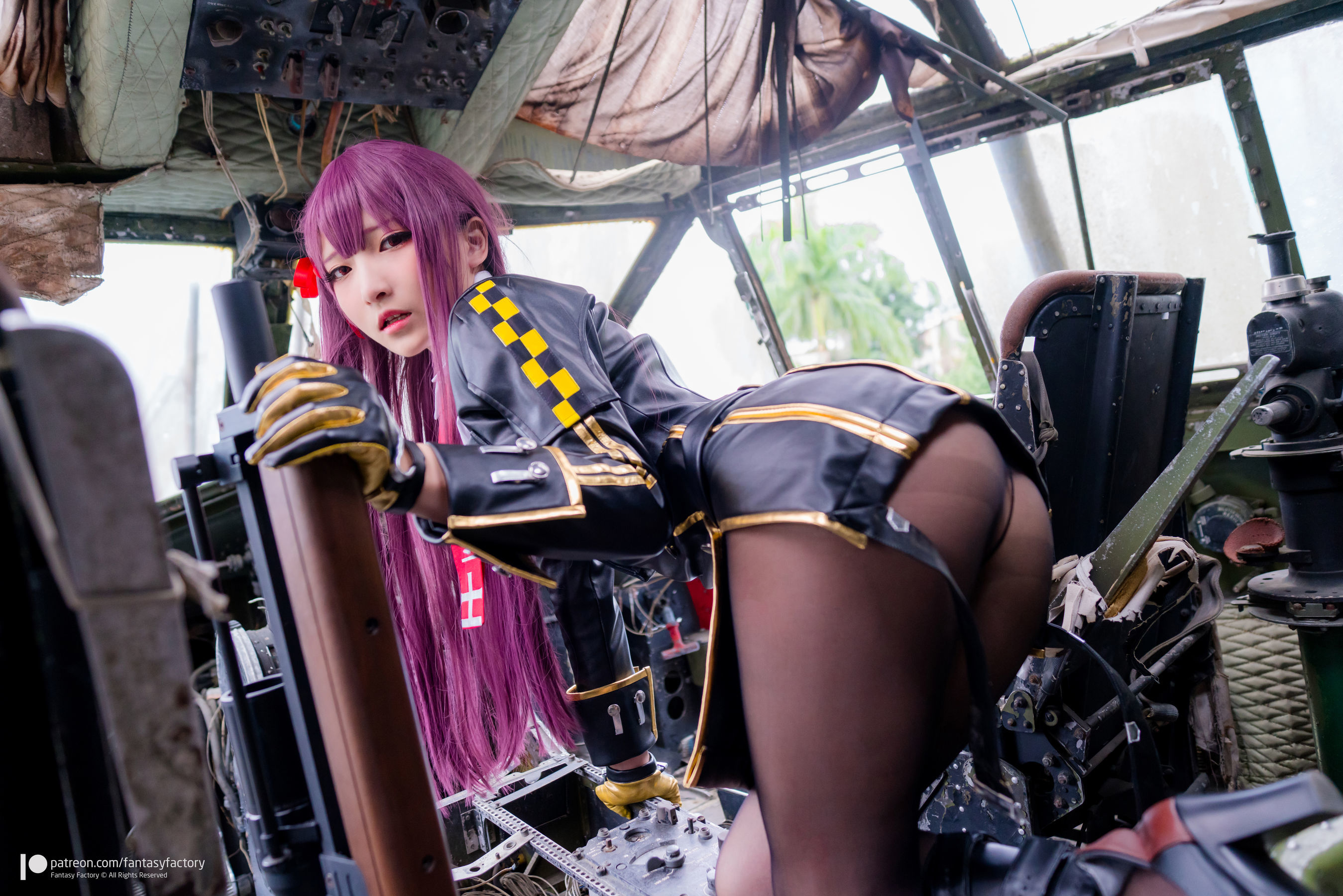 [Fantasy Factory] 小丁Cosplay – 黑丝 黑胶 女杀手 Cosplay-第28张