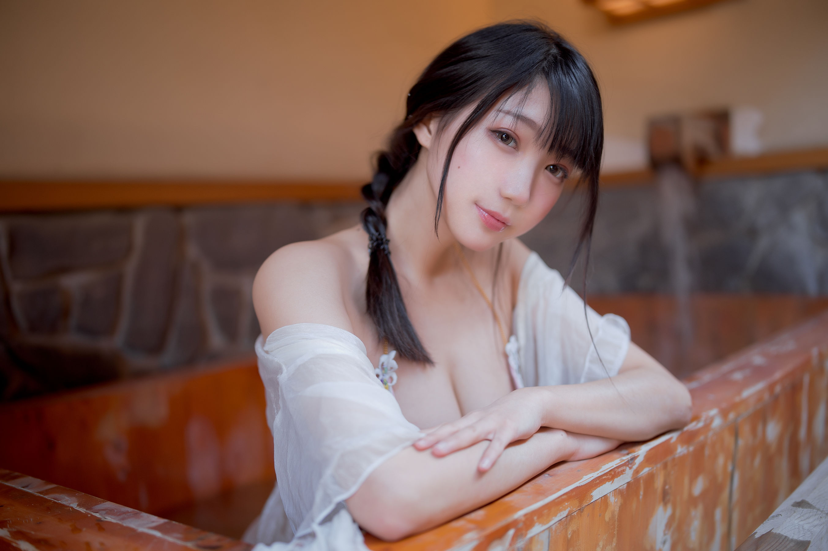 周叽是可爱兔兔 – 温泉女友 Cosplay-第19张