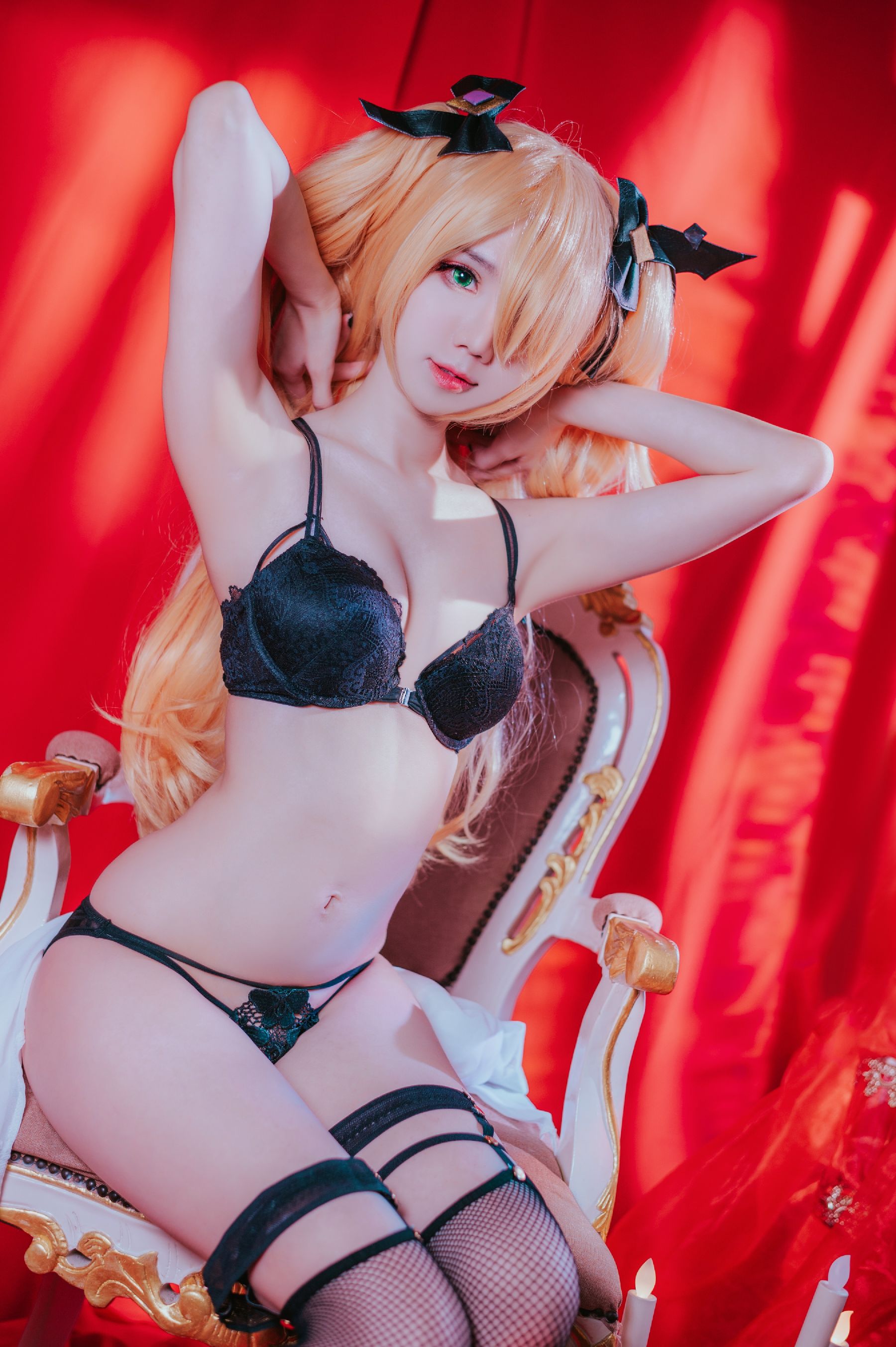 Sally Dorasnow – Fischl Gothic Lingerie Cosplay-第25张