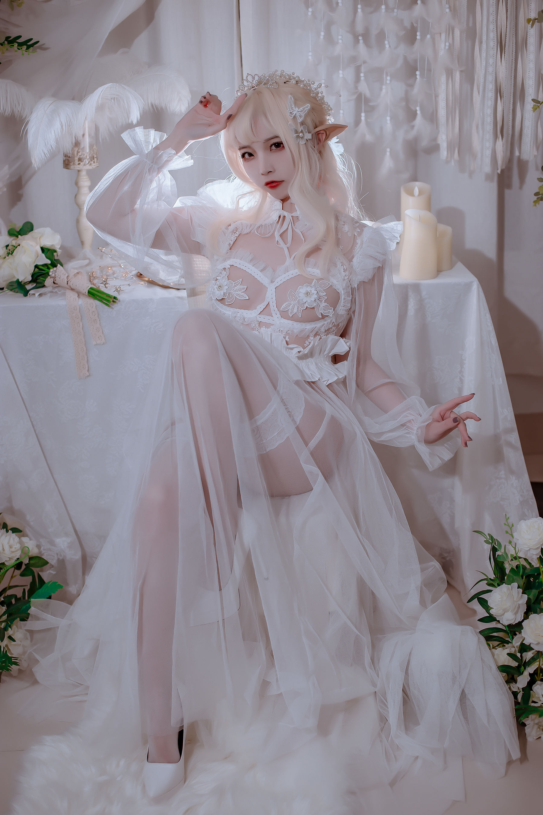 人气Coser二佐Nisa – 精灵公主 Cosplay-第29张