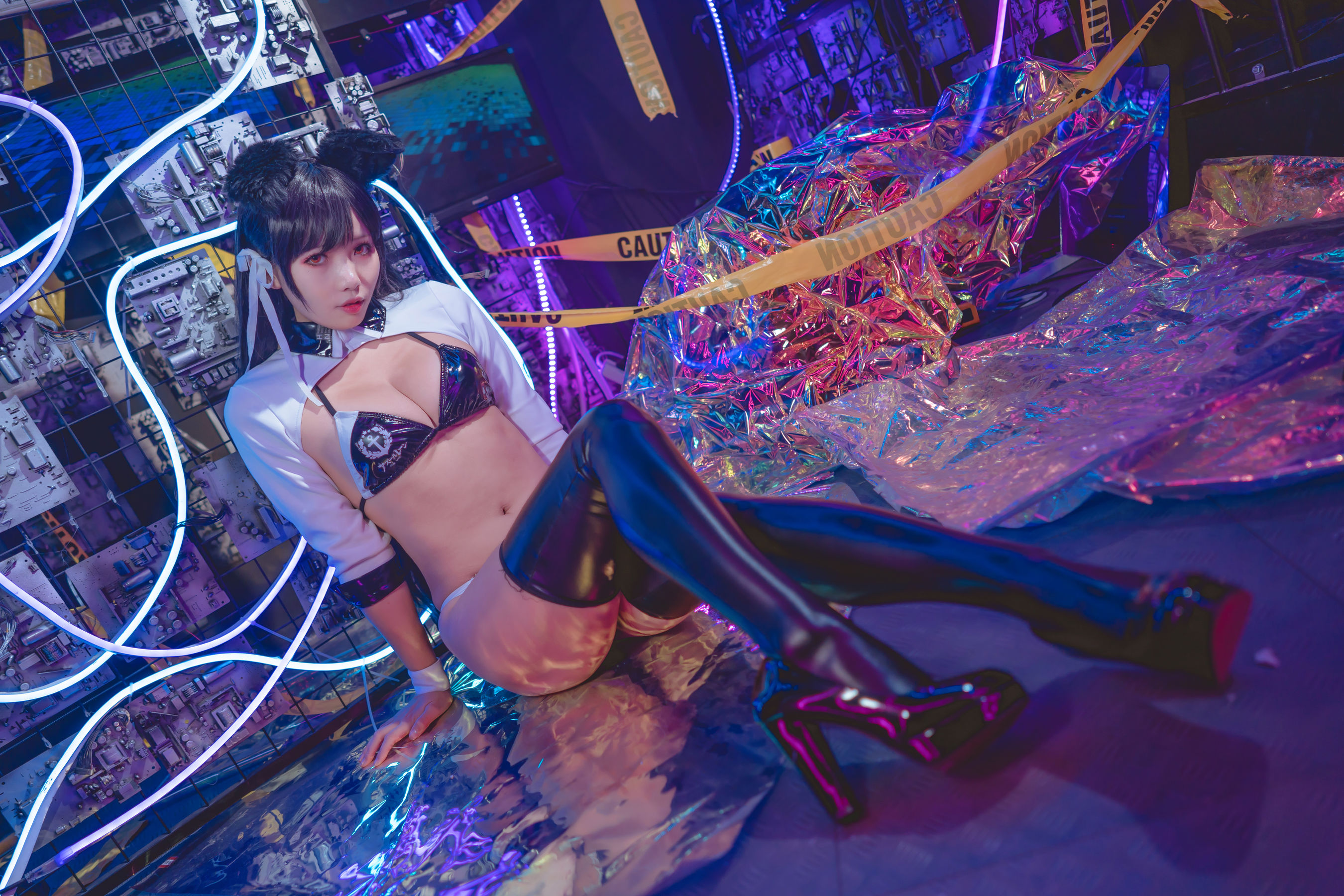 动漫博主墨玉-M – 爱宕机车服 Cosplay-第42张