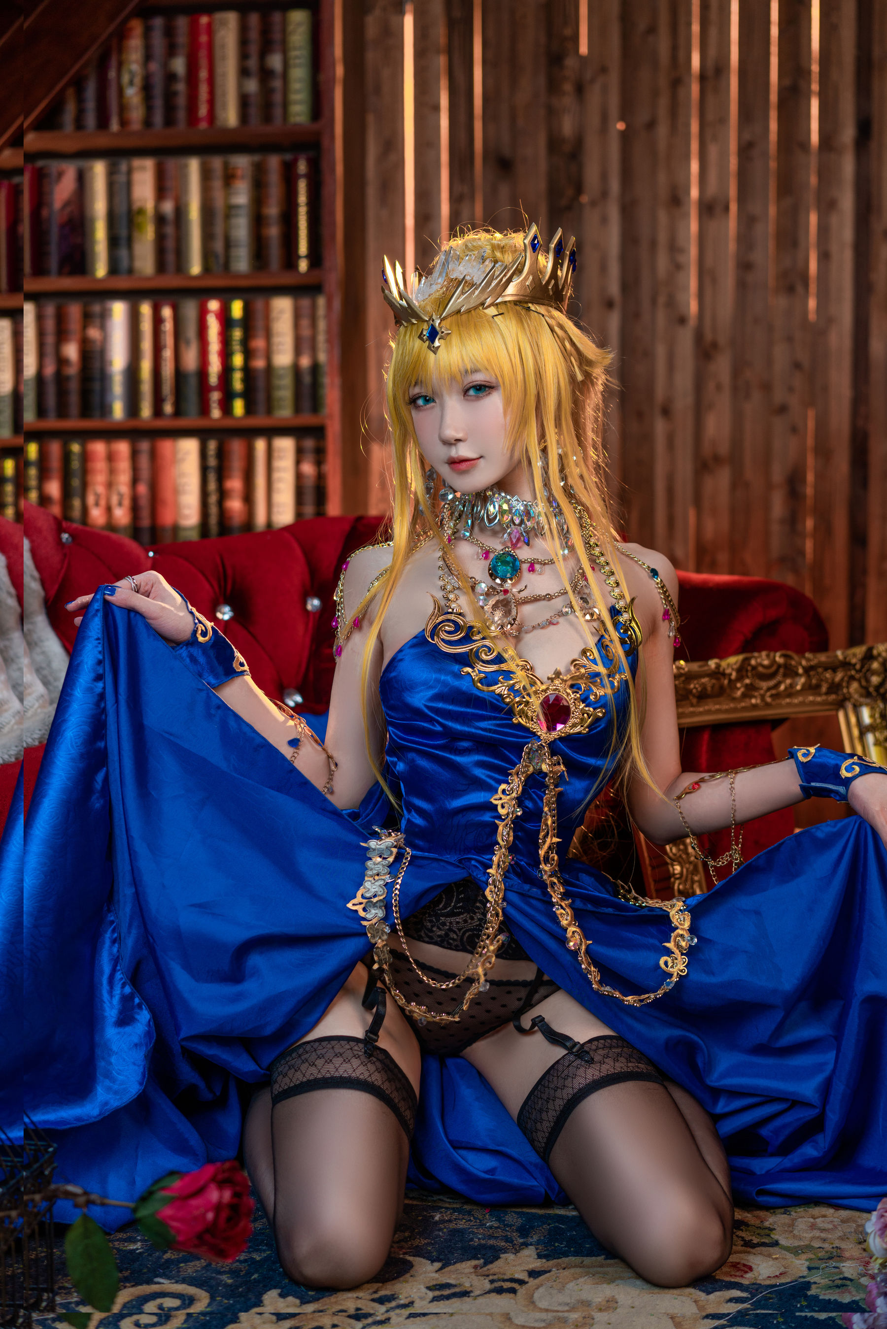 动漫博主阿包也是兔娘 – 白枪呆同人睡衣 Cosplay-第1张