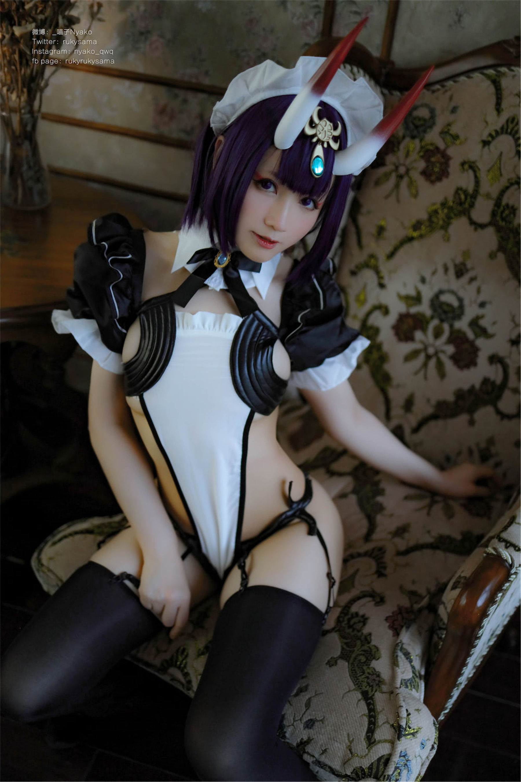 萌妹子Nyako喵子 – 酒吞童子女仆 Cosplay-第21张
