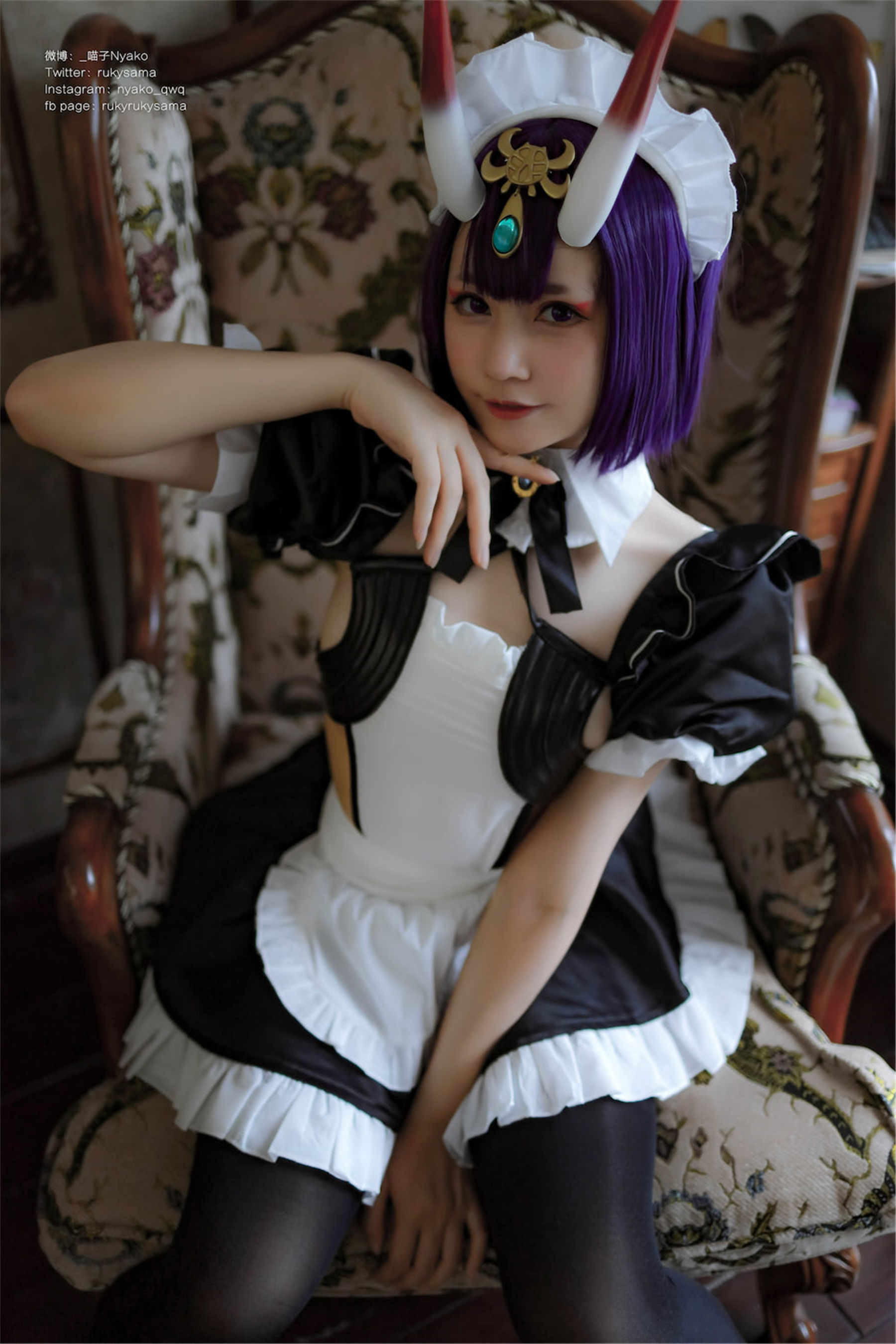 萌妹子Nyako喵子 – 酒吞童子女仆 Cosplay-第23张