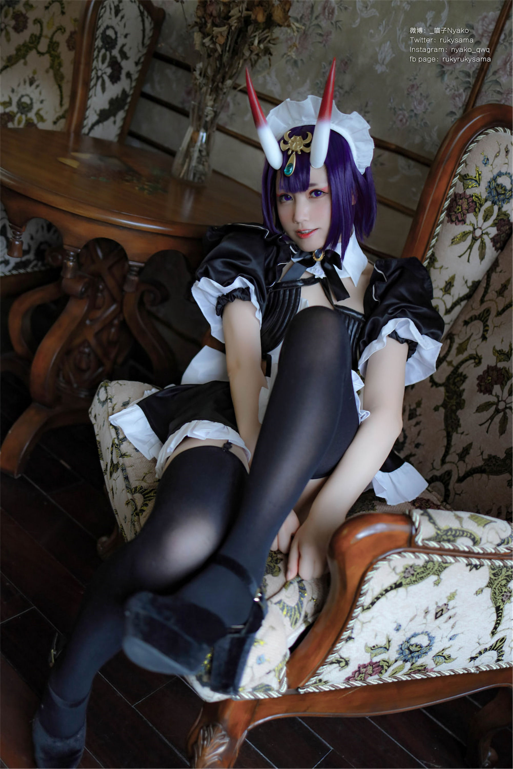 萌妹子Nyako喵子 – 酒吞童子女仆 Cosplay-第25张