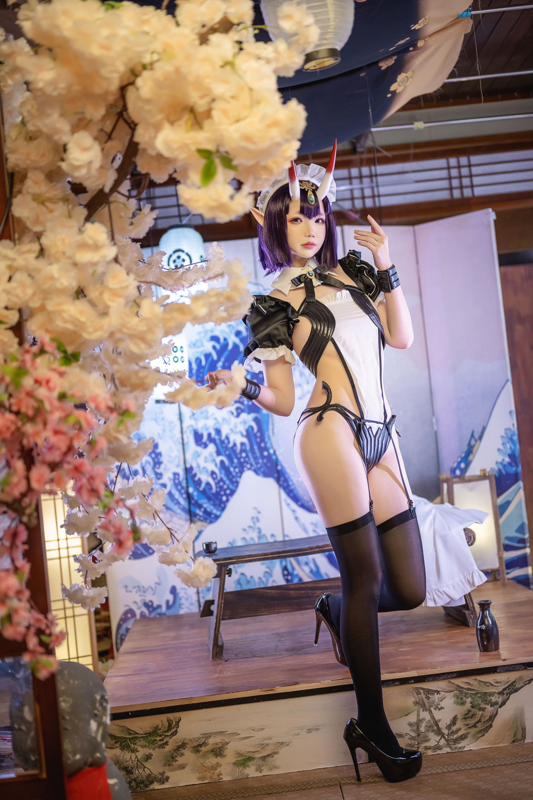 动漫博主雪晴Astra – 酒吞童子 女仆 Cosplay-第35张