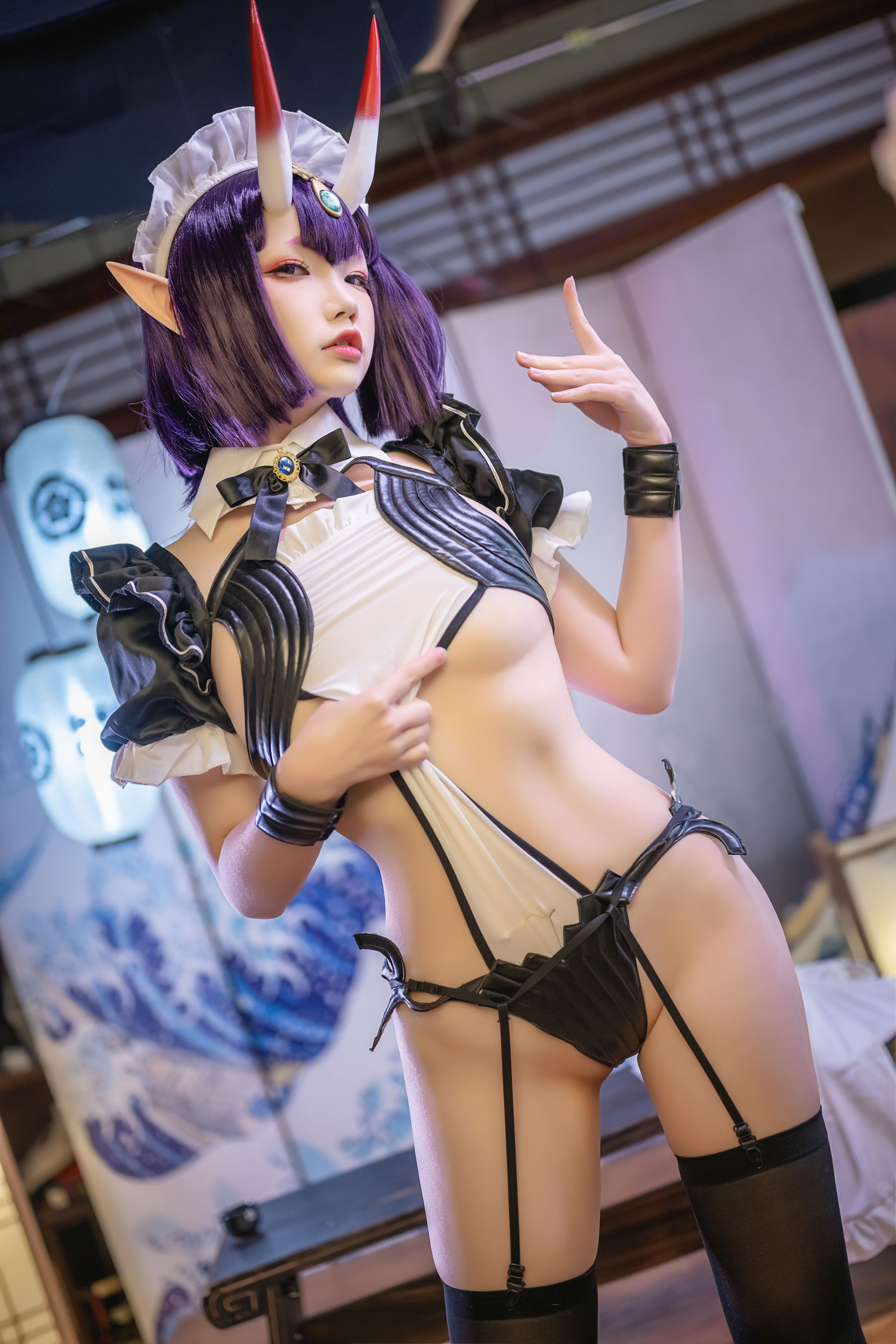 动漫博主雪晴Astra – 酒吞童子 女仆 Cosplay-第34张