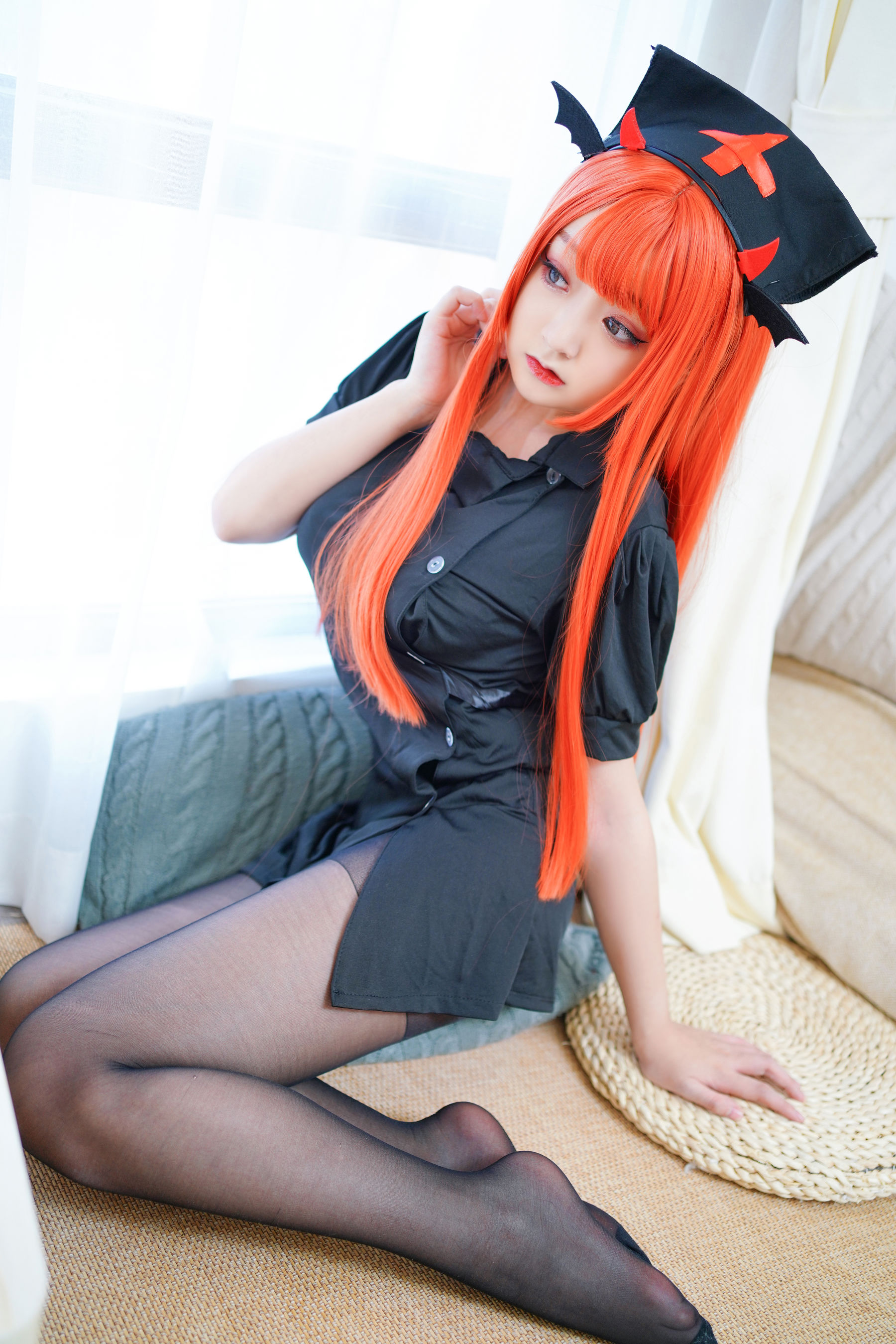 动漫博主恩田直幸 – 橘色黑护士 Cosplay-第19张