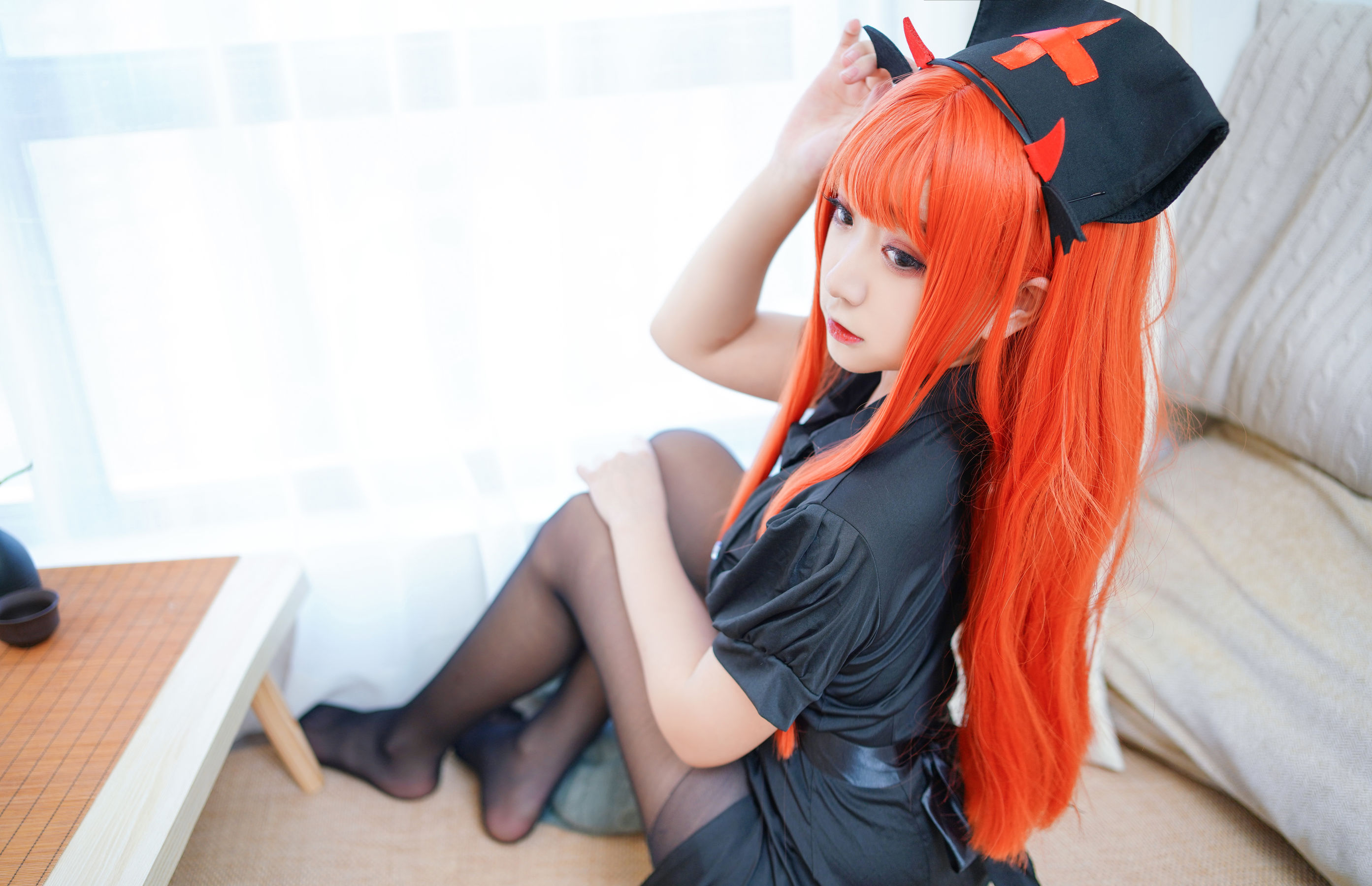 动漫博主恩田直幸 – 橘色黑护士 Cosplay-第23张