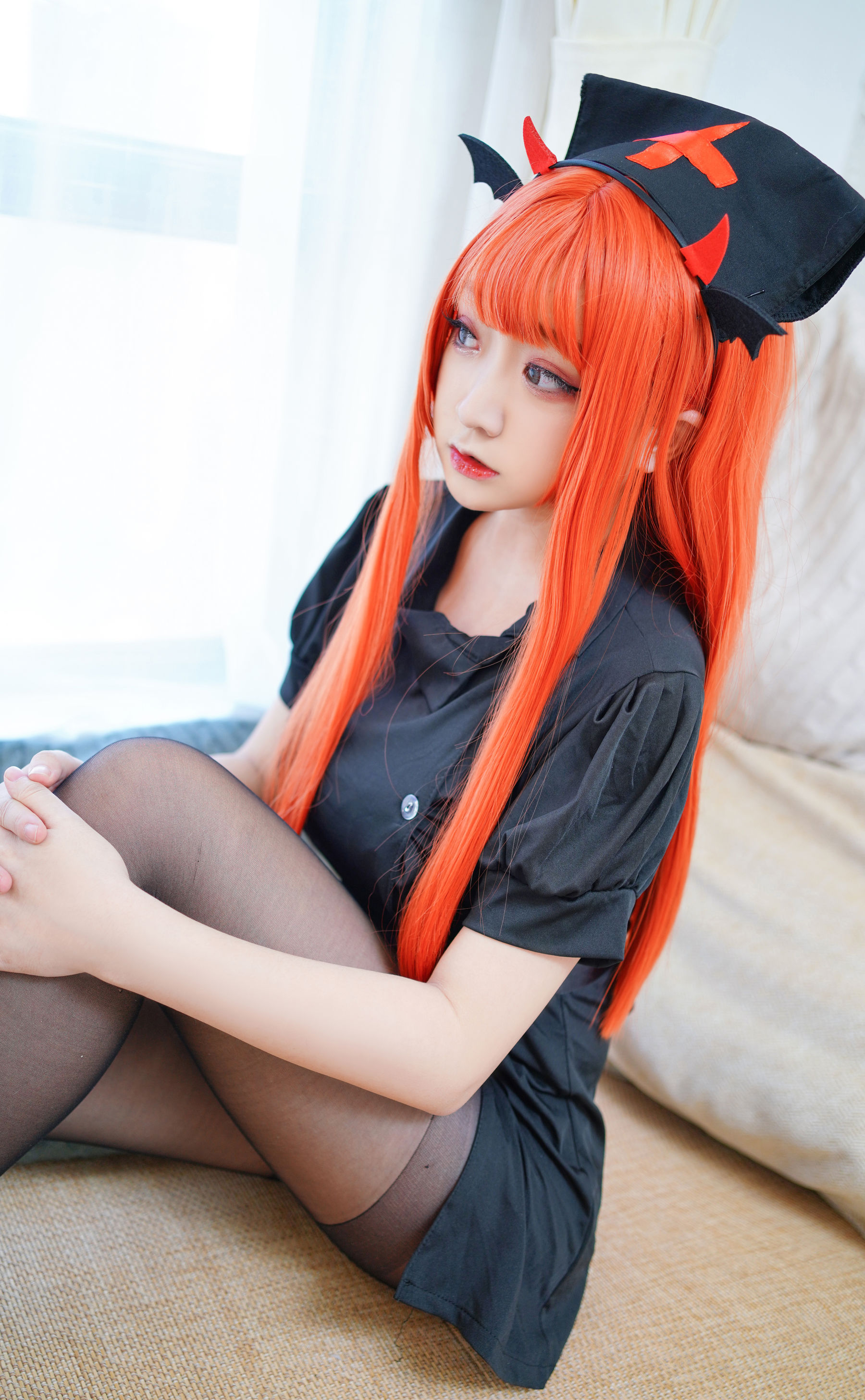 动漫博主恩田直幸 – 橘色黑护士 Cosplay-第24张