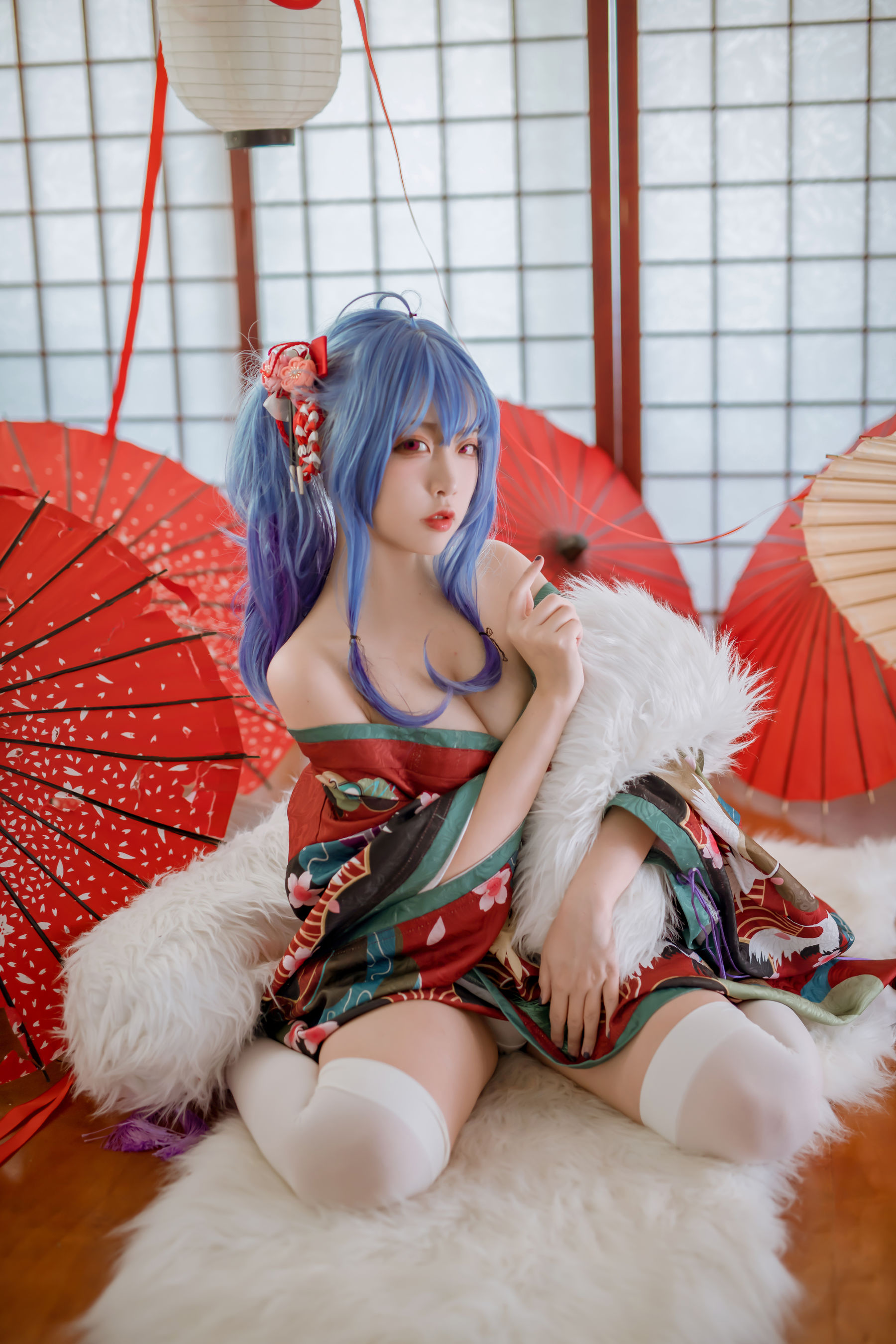 人气Coser二佐Nisa – 碧蓝 圣路易斯和服 Cosplay-第1张