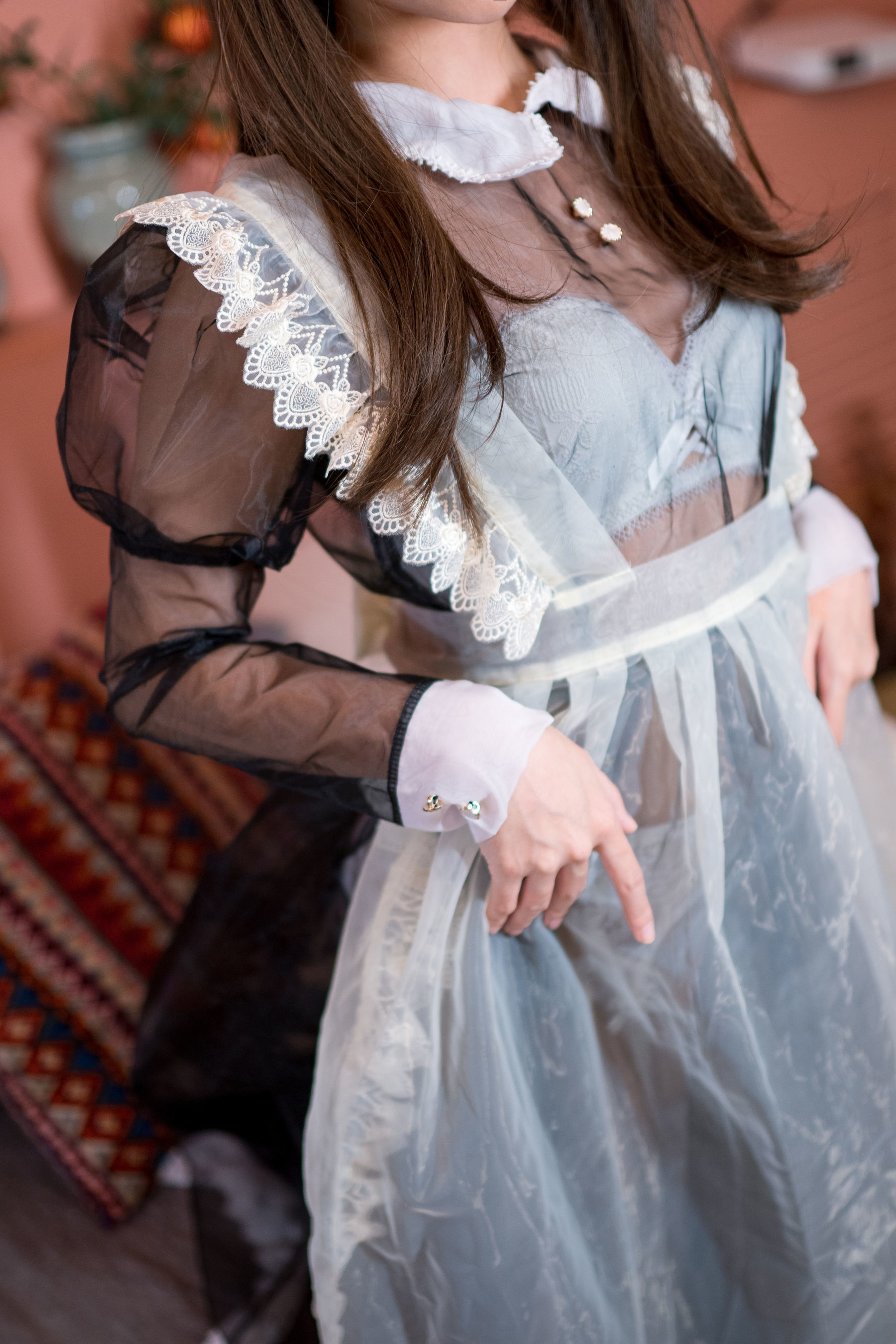 动漫博主蠢沫沫 黑透明女仆 Cosplay-第28张