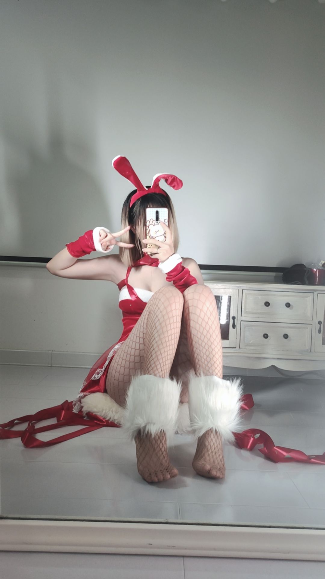 洛桑w伊梓 – 网袜丝带兔兔 Cosplay-第21张