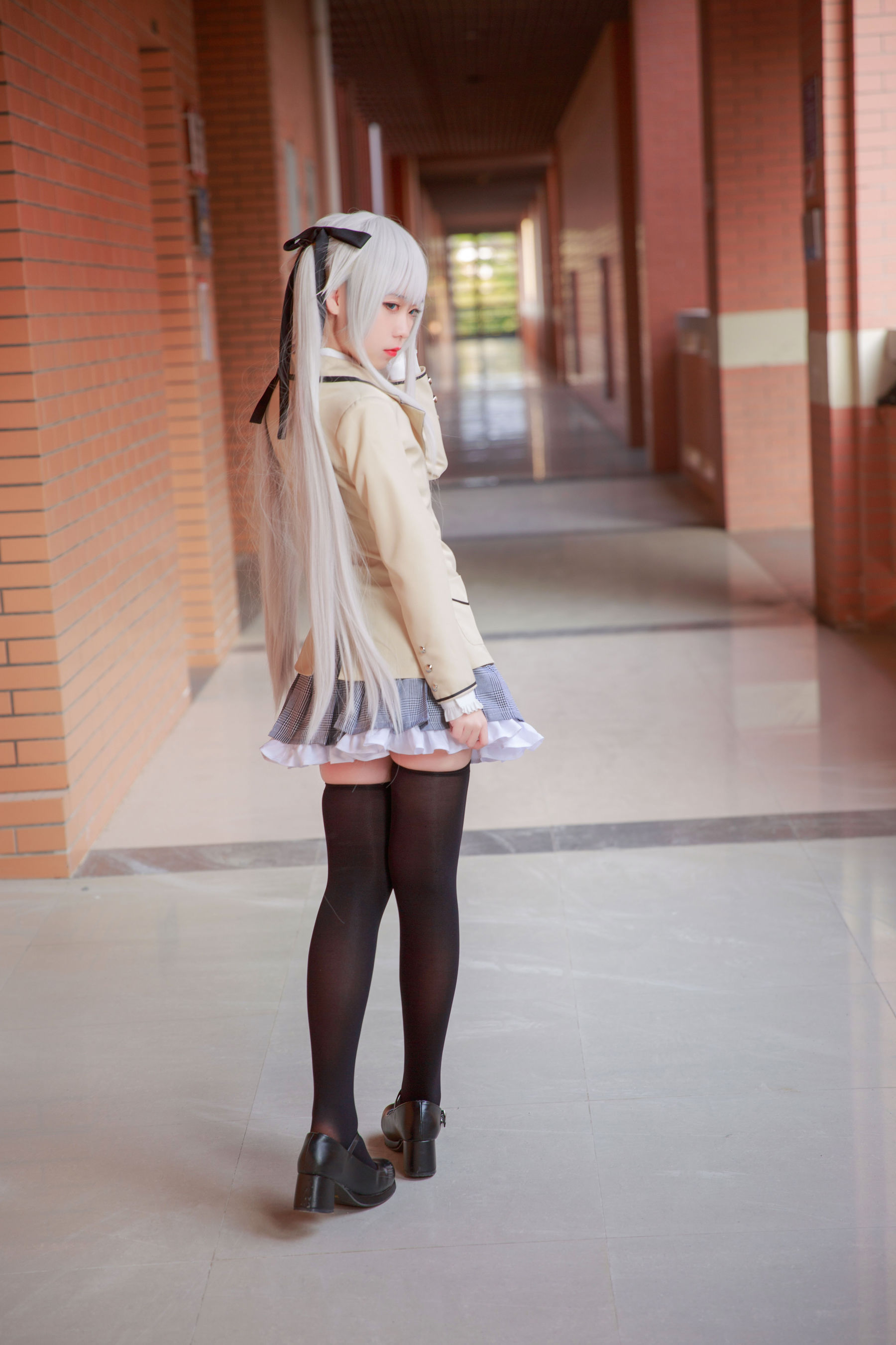 动漫博主G44不会受伤 – 雾枝校服 Cosplay-第1张