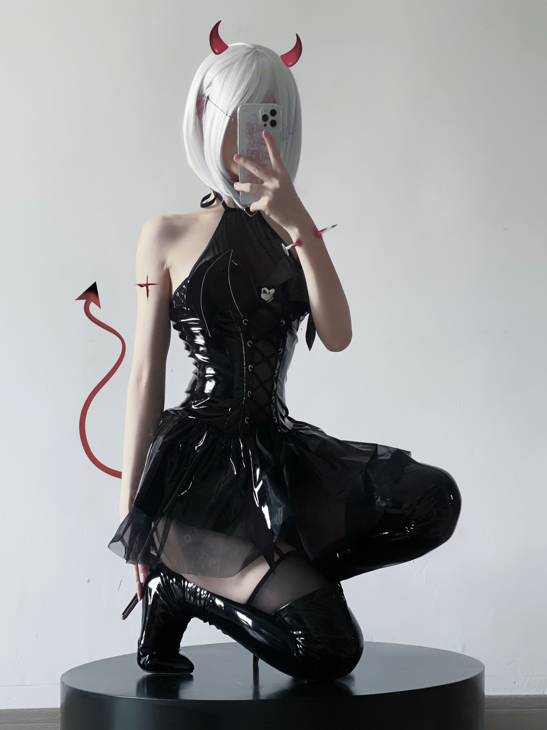 幼愛youmeko – 吊带袜恶魔 Cosplay-第30张