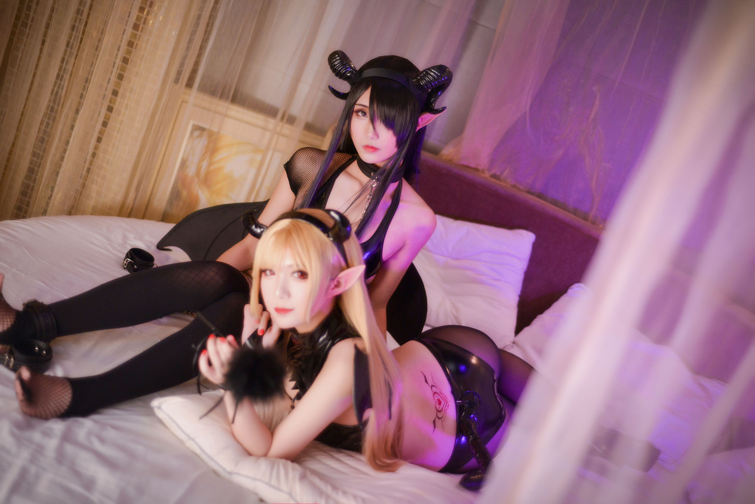动漫博主曉美媽 – 魅魔双人合集 Cosplay-第1张