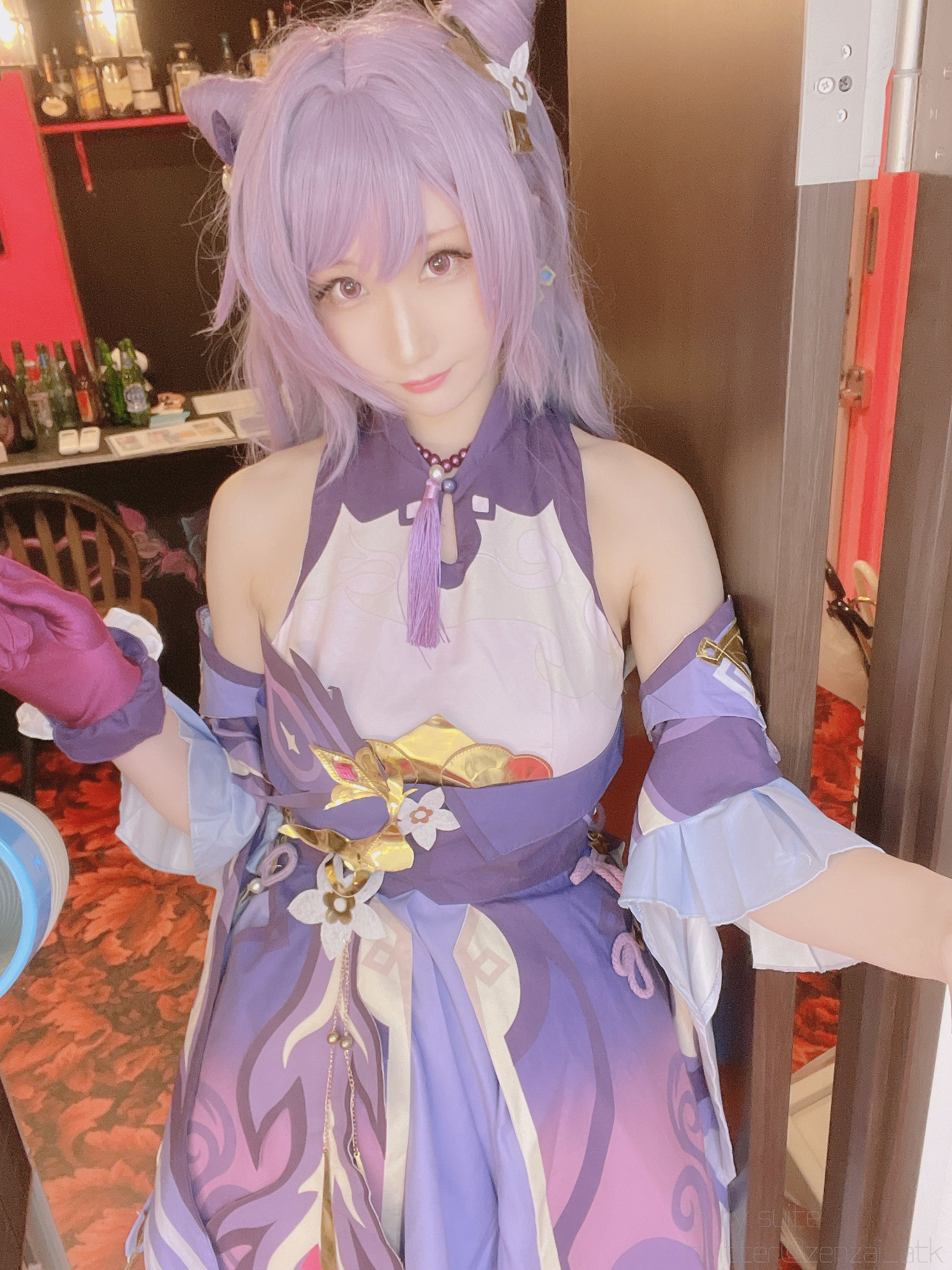 (Cosplay)[my suite] Atsuki あつき – Keqing 刻晴 (Genshin Impact) Cosplay-第1张