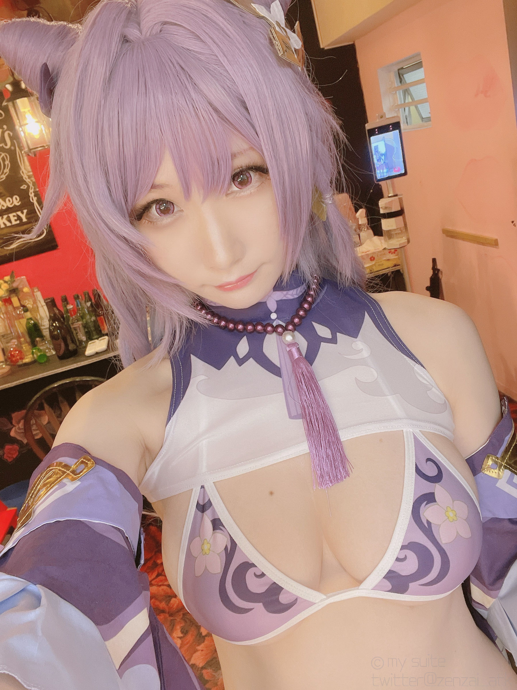 (Cosplay)[my suite] Atsuki あつき – Keqing 刻晴 (Genshin Impact) Cosplay-第27张