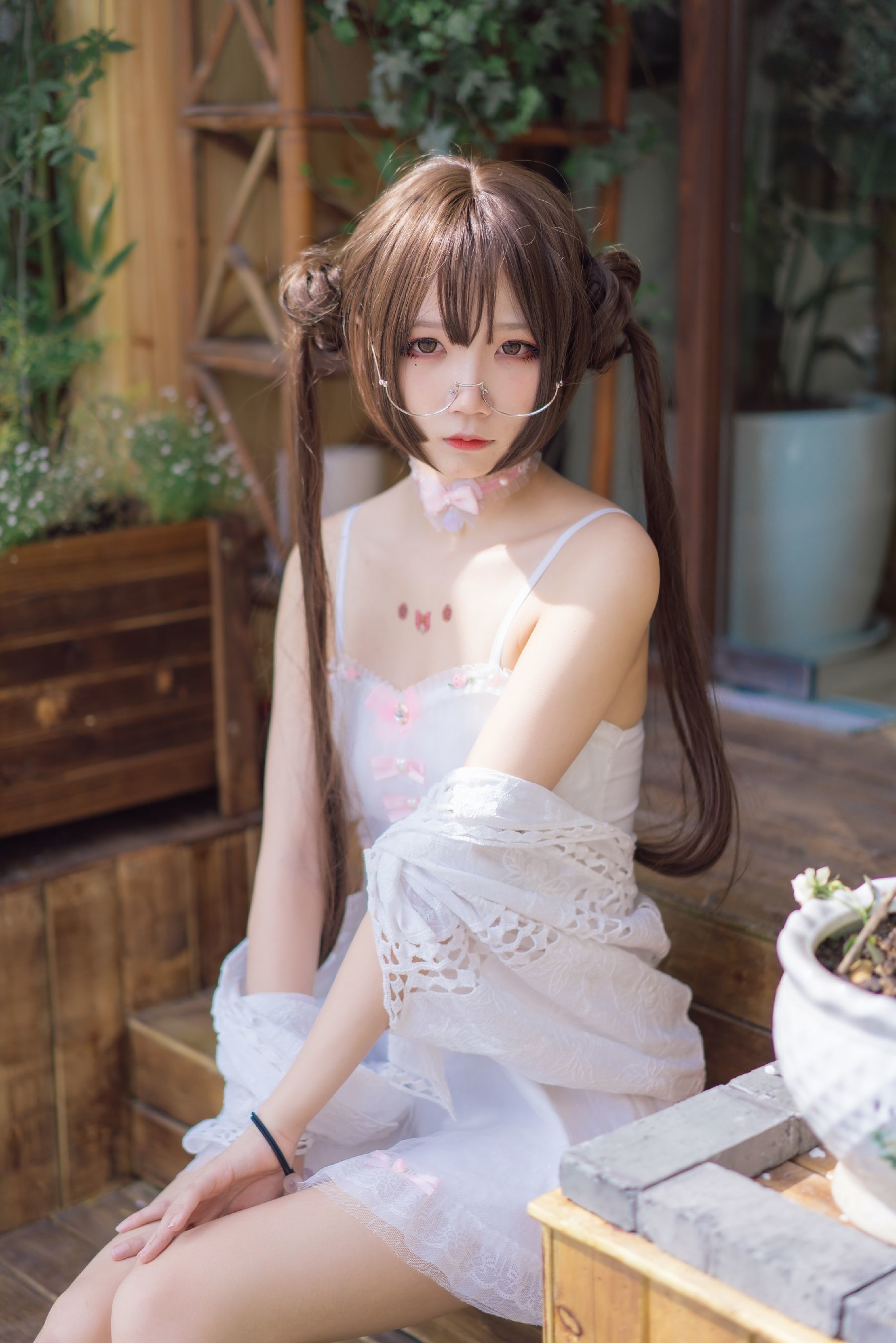 清纯少女五更百鬼 日常 双马尾 Cosplay-第1张