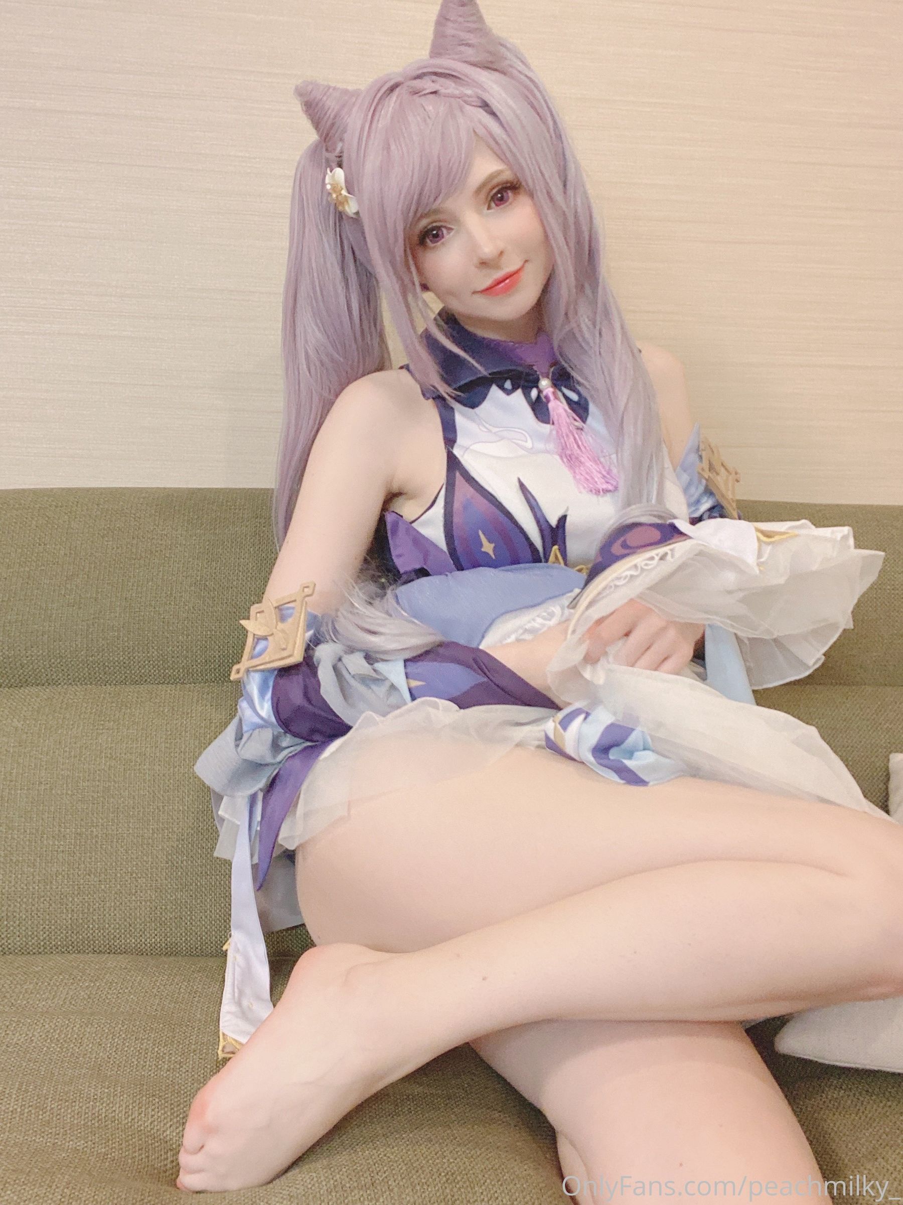 Peach milky – Keqing Genshin Impact Cosplay-第24张