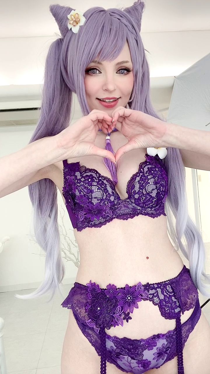 Peach milky – Keqing Genshin Impact Cosplay-第23张