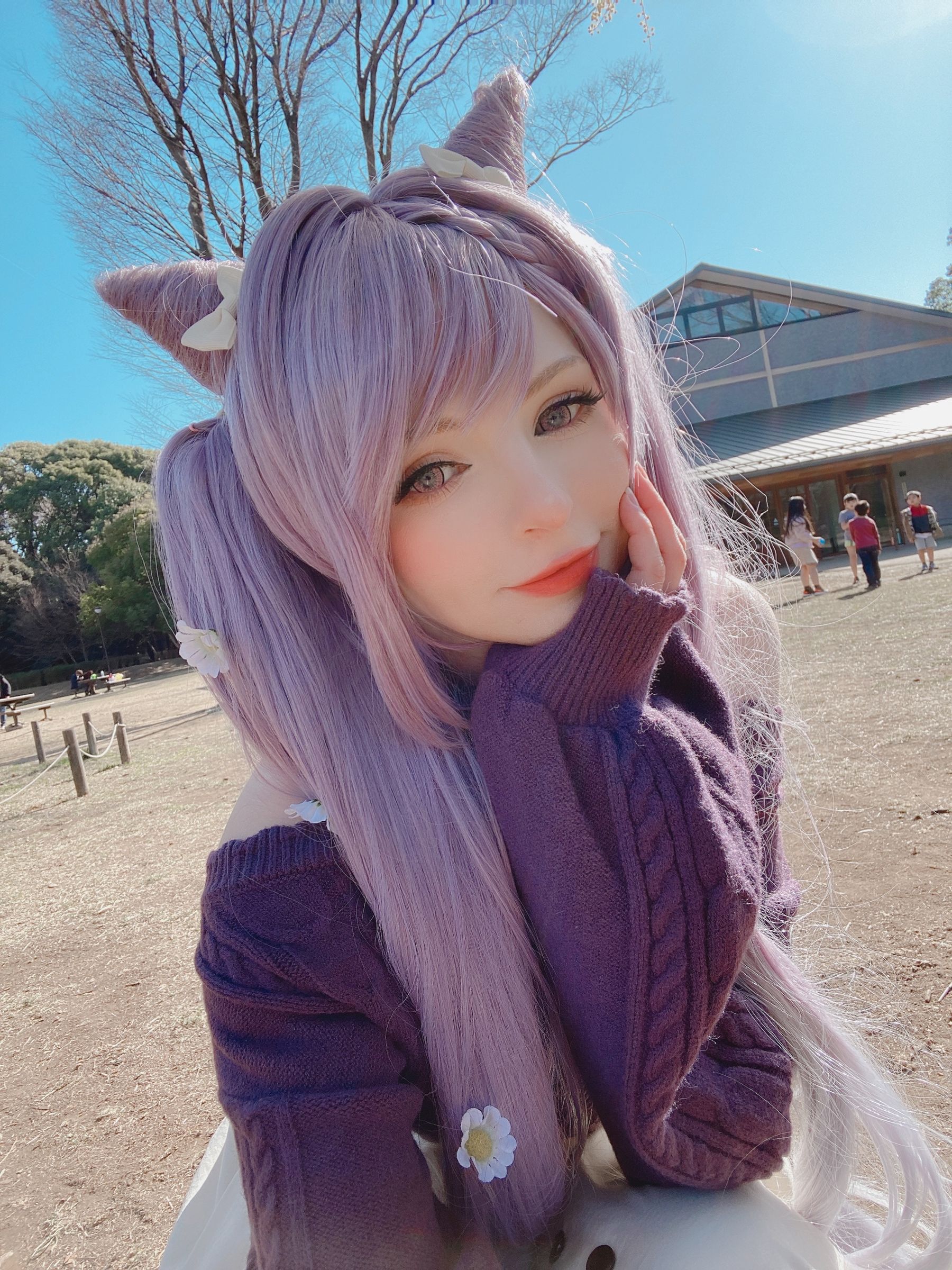 Peach milky – Keqing Genshin Impact Cosplay-第27张