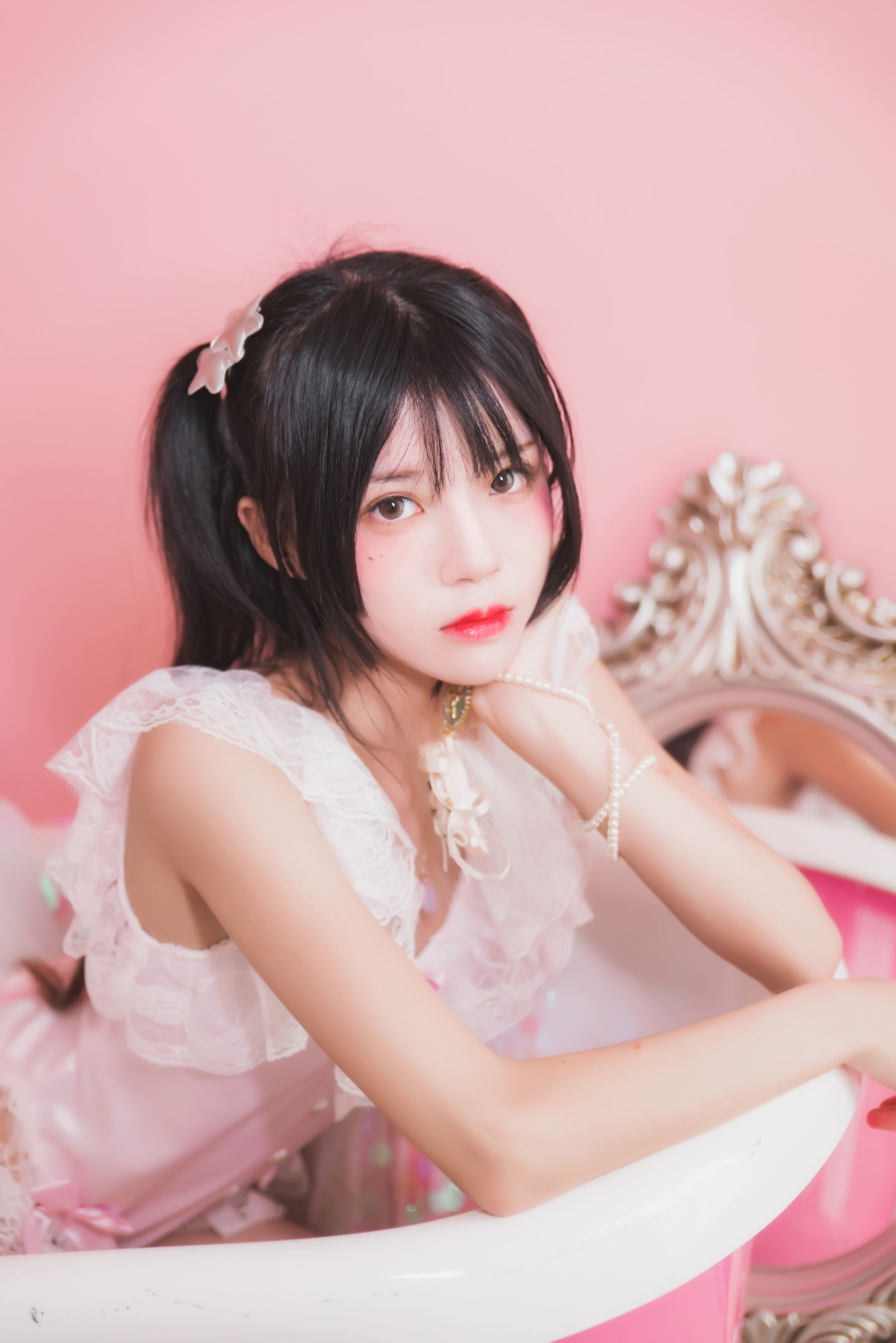 桜桃喵 冬眠系列 粉色浴缸 Cosplay-第26张