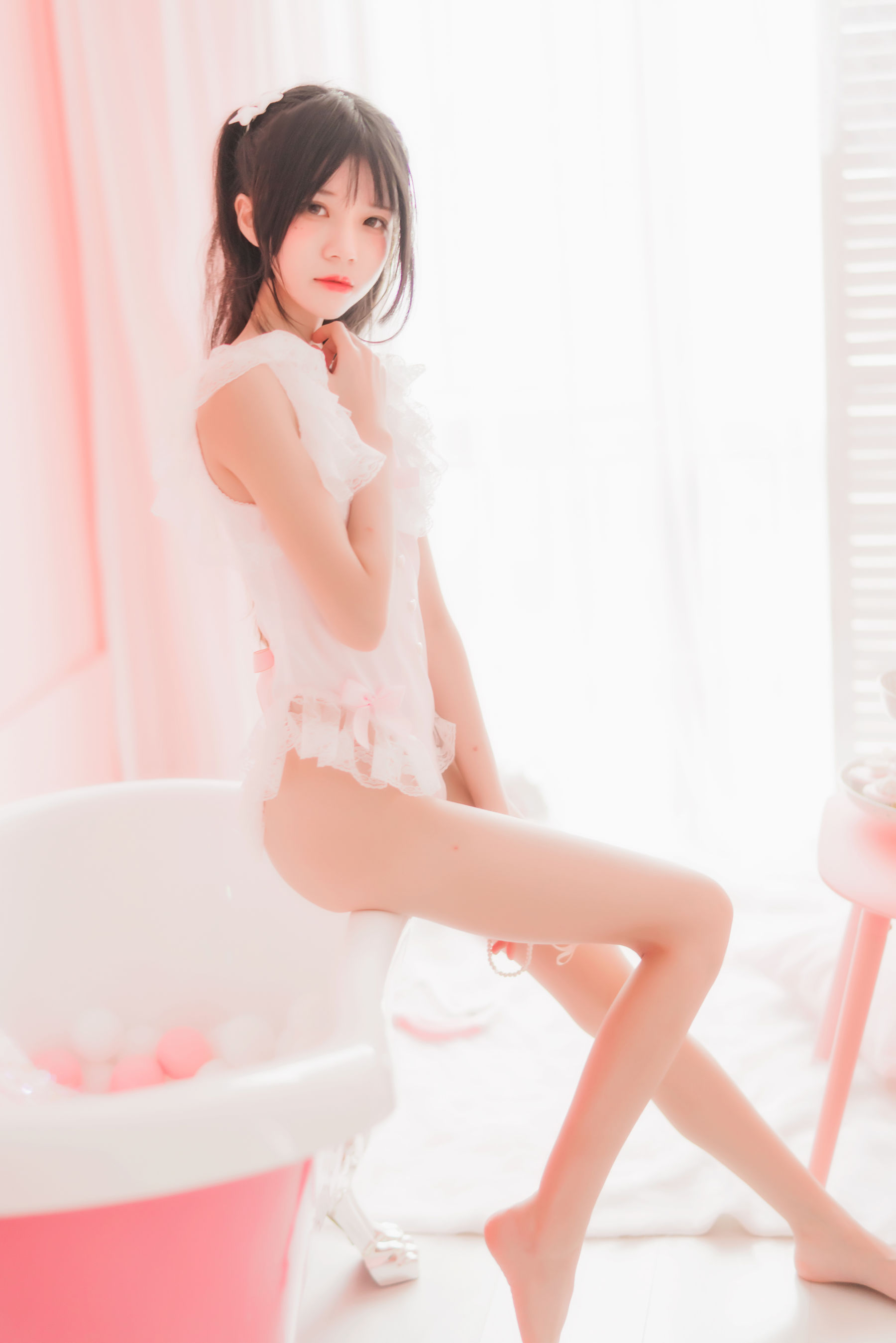 桜桃喵 冬眠系列 粉色浴缸 Cosplay-第30张