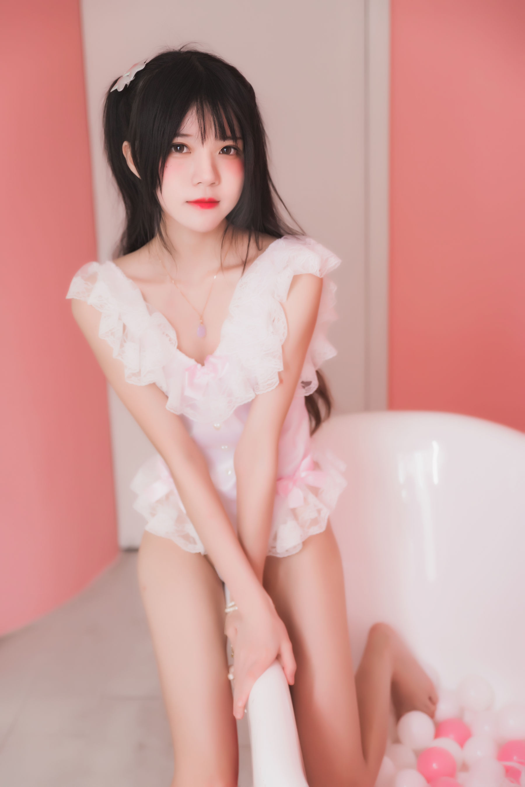 桜桃喵 冬眠系列 粉色浴缸 Cosplay-第28张