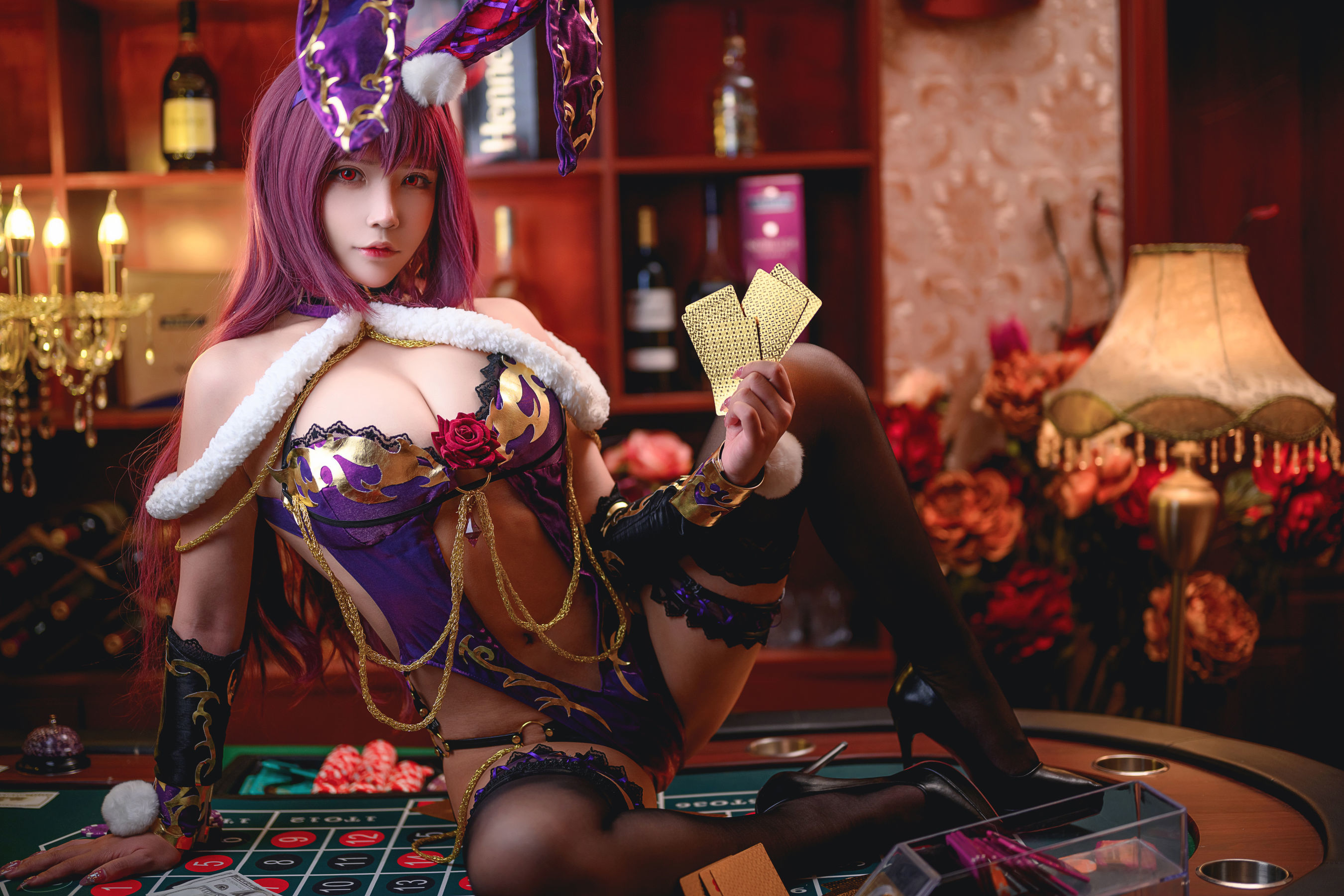 二次元妹子抱走莫子aa – 兔女郎 Cosplay-第23张