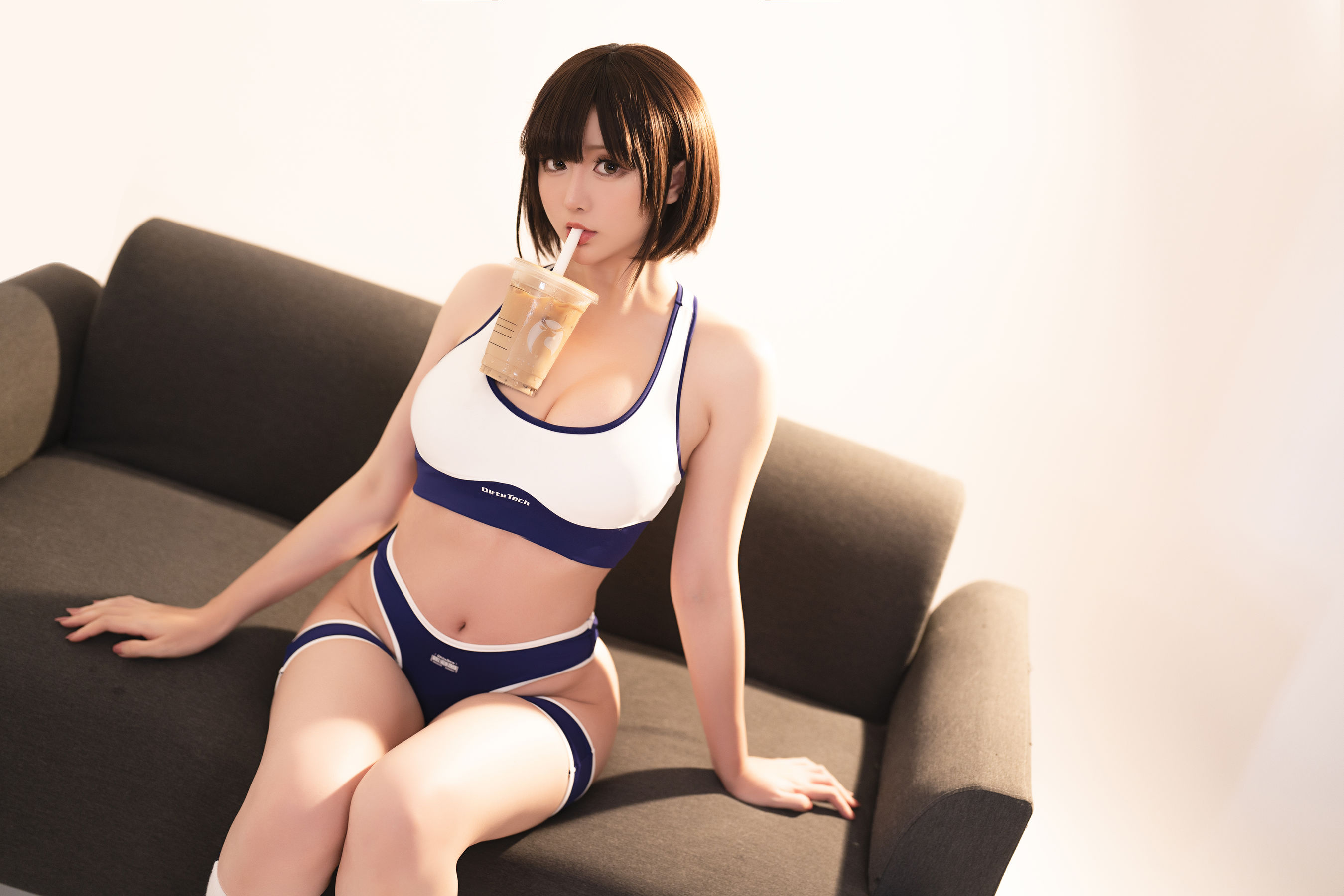 Coser小姐姐星之迟迟 – 体操服妹妹 Cosplay-第63张