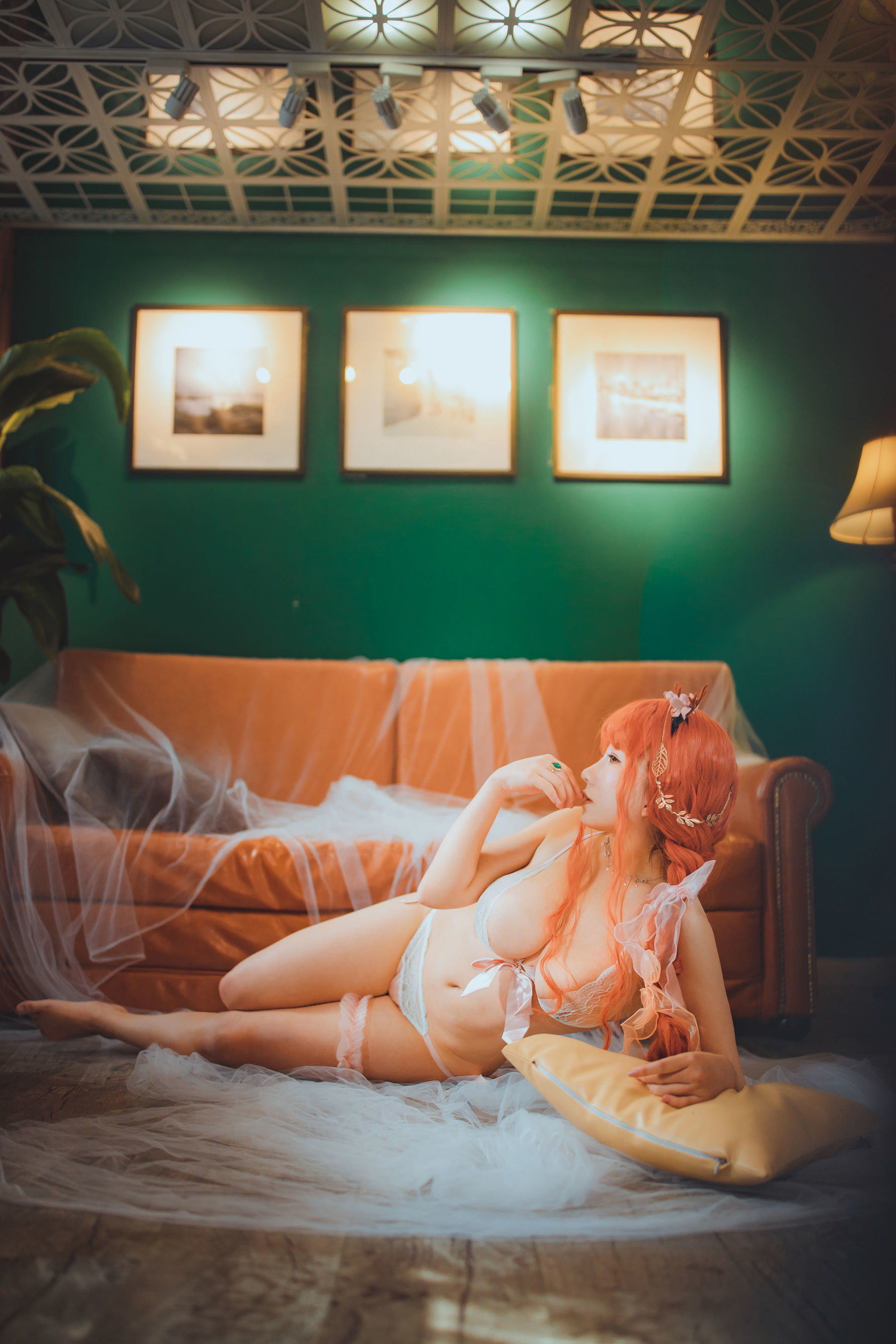 动漫博主从从从从鸾 法式内衣 Cosplay-第1张