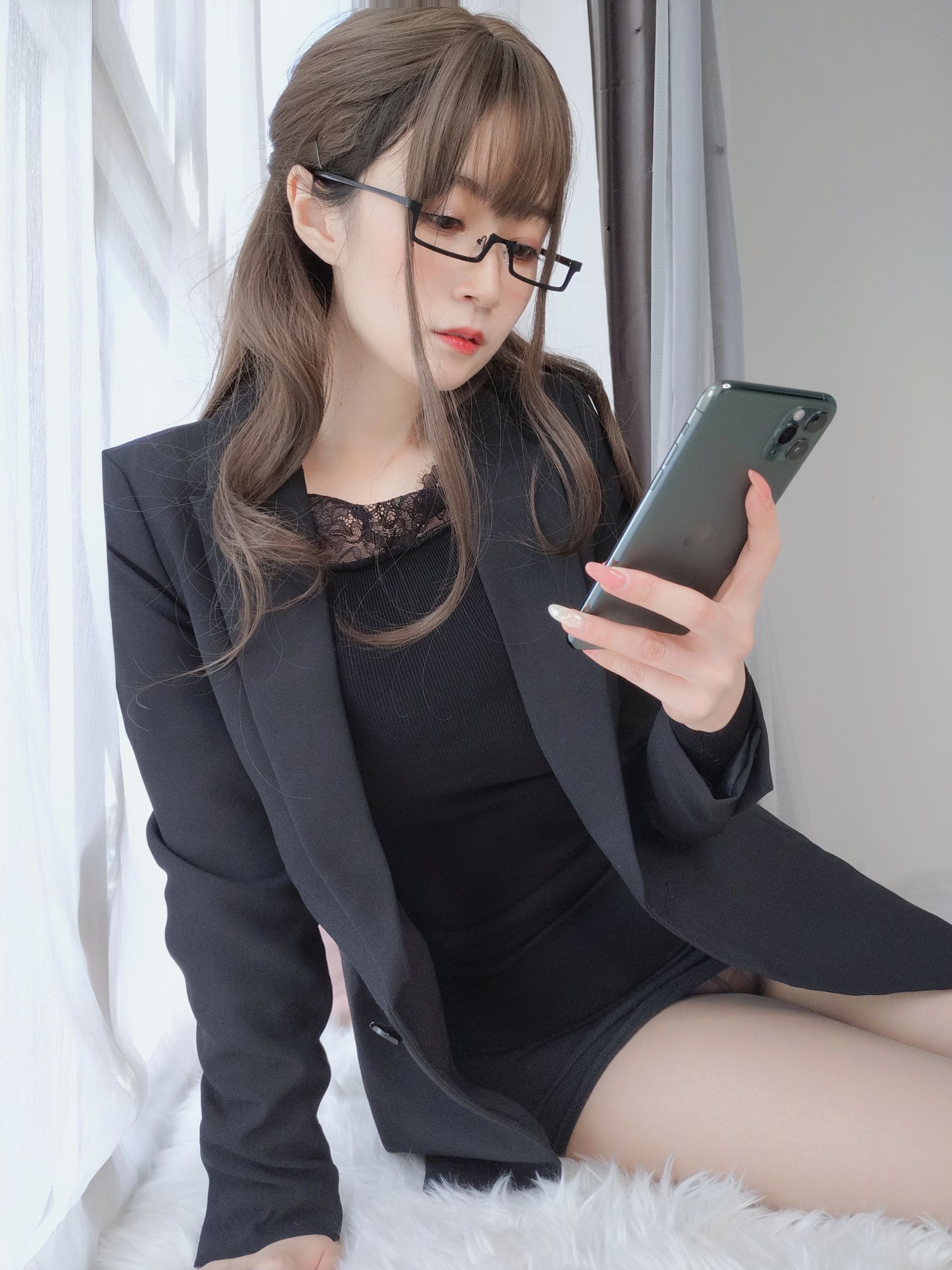 Coser小姐姐白银 – 黑西服 Cosplay-第42张