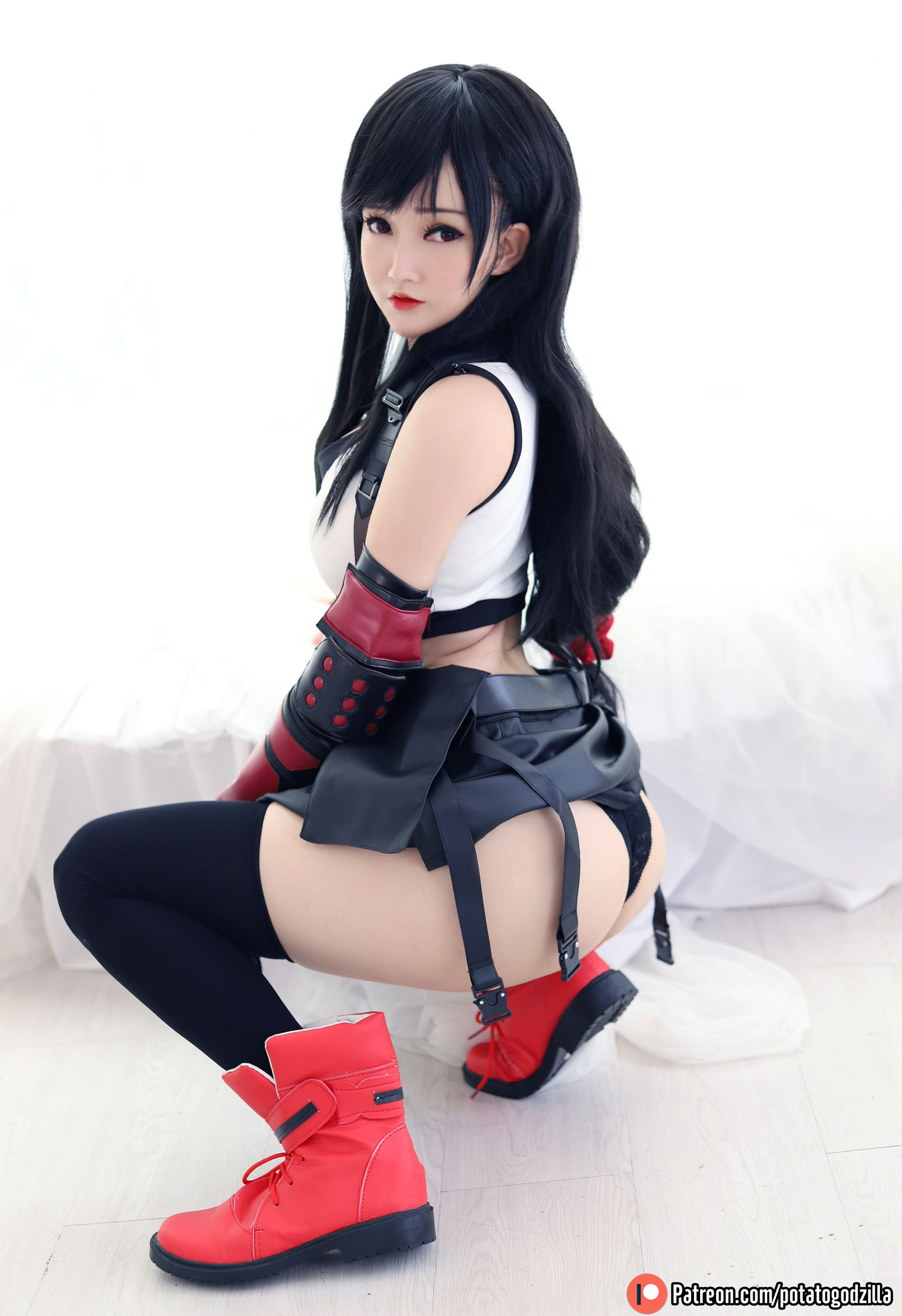 Coser小姐姐Potato Godzilla – Tifa Cosplay-第80张