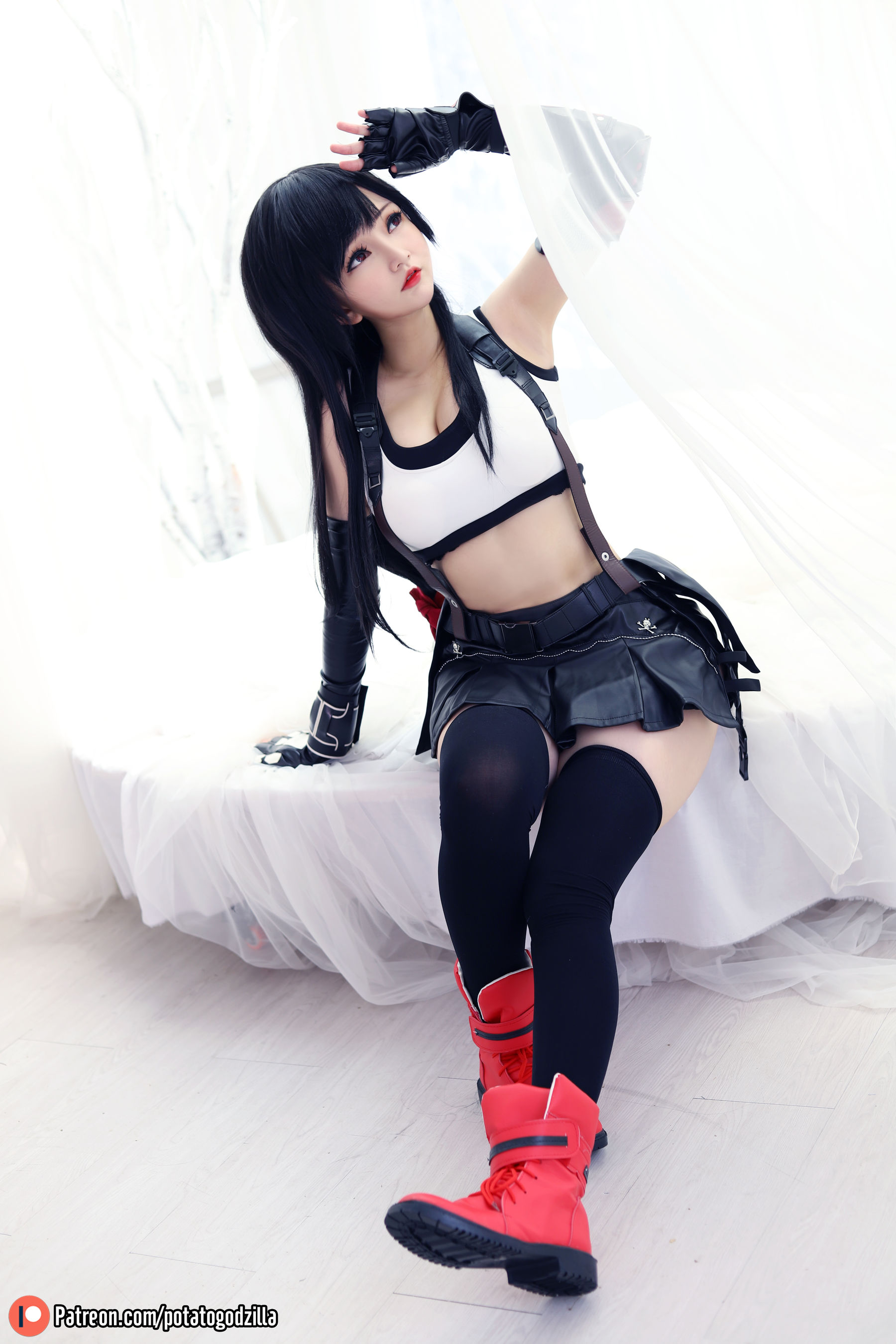 Coser小姐姐Potato Godzilla – Tifa Cosplay-第82张